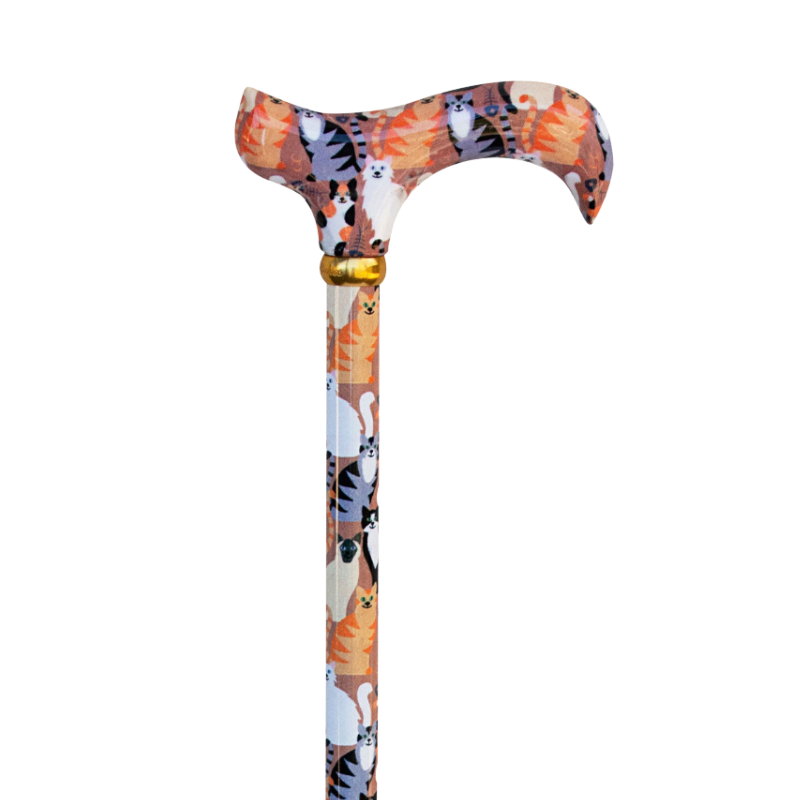 Classic Adjustable Derby Cane for Men & Women - Lightweight Walking Stick with Comfortable Grip - Perfect for Hiking, Travel, and Everyday Support