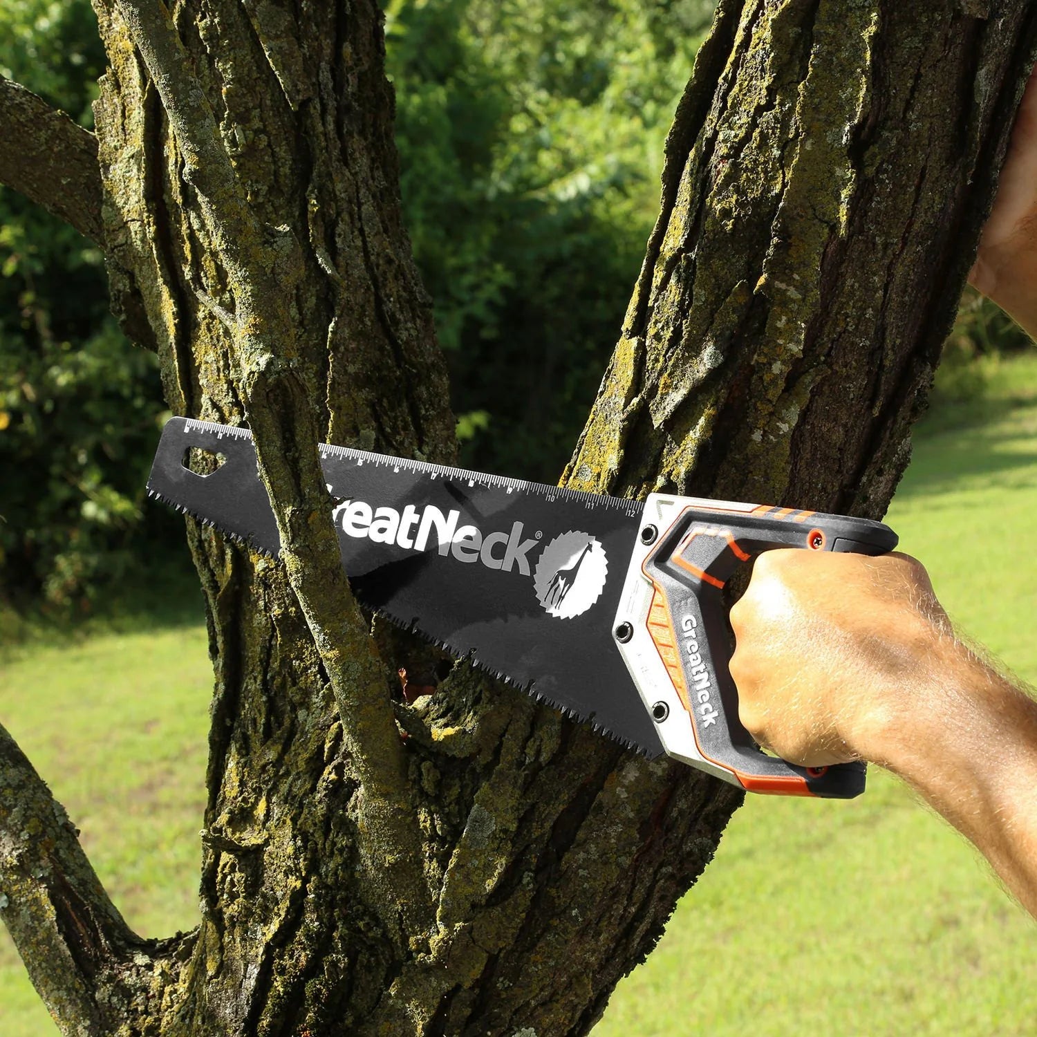 GreatNeck 74003 15-Inch Aggressive Tooth Handsaw - Heavy Duty Aluminum Frame Wood Saw for Cutting Branches, PVC, Trees | Perfect for DIY Projects, Camping, Gardening & Outdoor Use