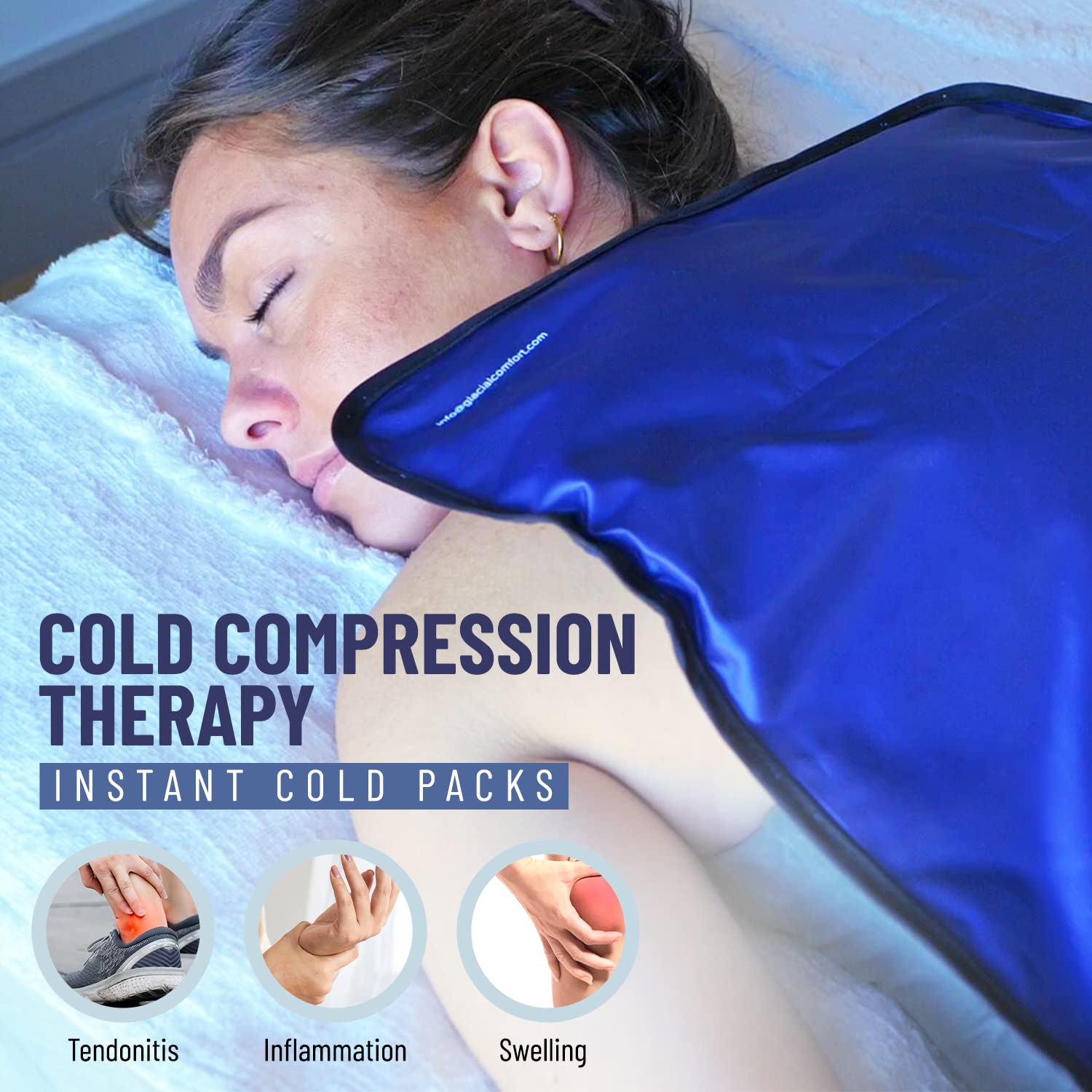 Glacial Comfort Gel Ice Pack for Injuries - Reusable Cold Therapy Pads (12