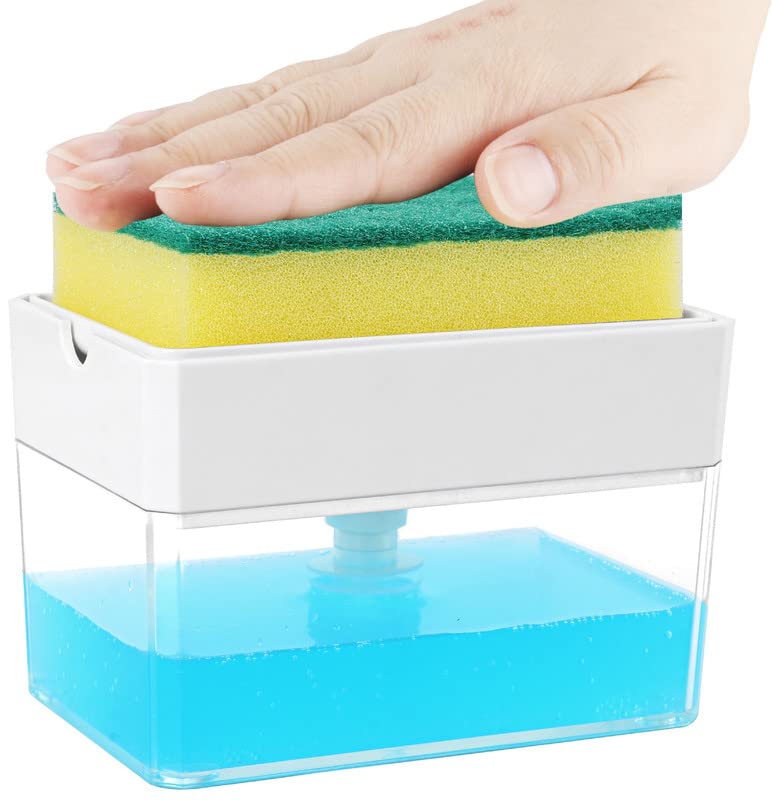 Premium Quality Kitchen Soap Dispenser - Automatic Dish Soap Dispenser for Sink Countertop, White | Perfect for Modern Kitchens & Bathrooms