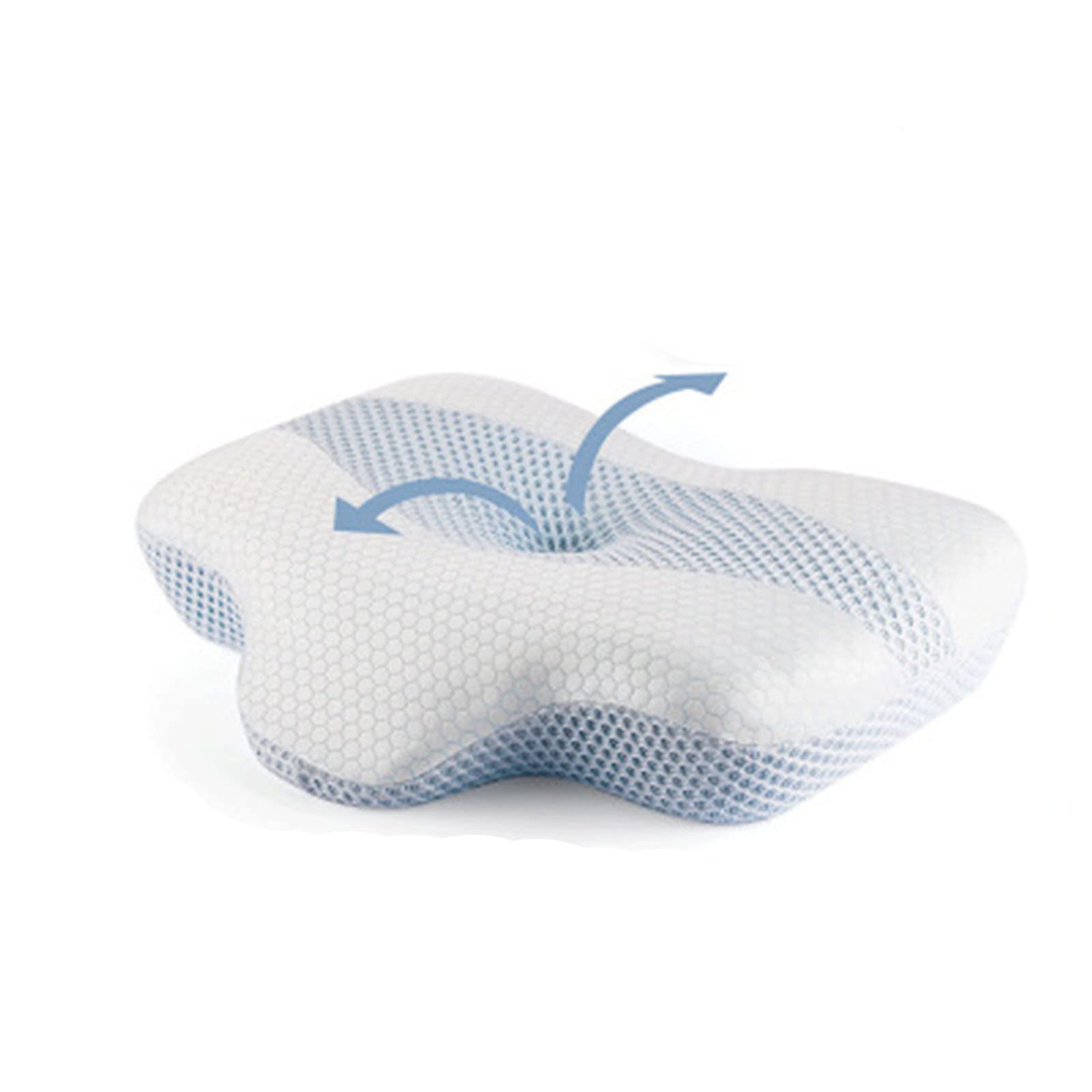Orthopedic Memory Foam Pillow for Neck Pain Relief - Cervical Support Pillow with Slow Rebound Technology - Ergonomic Contour Pillow for Side, Back & Stomach Sleepers - Perfect for Home, Travel & Office Use