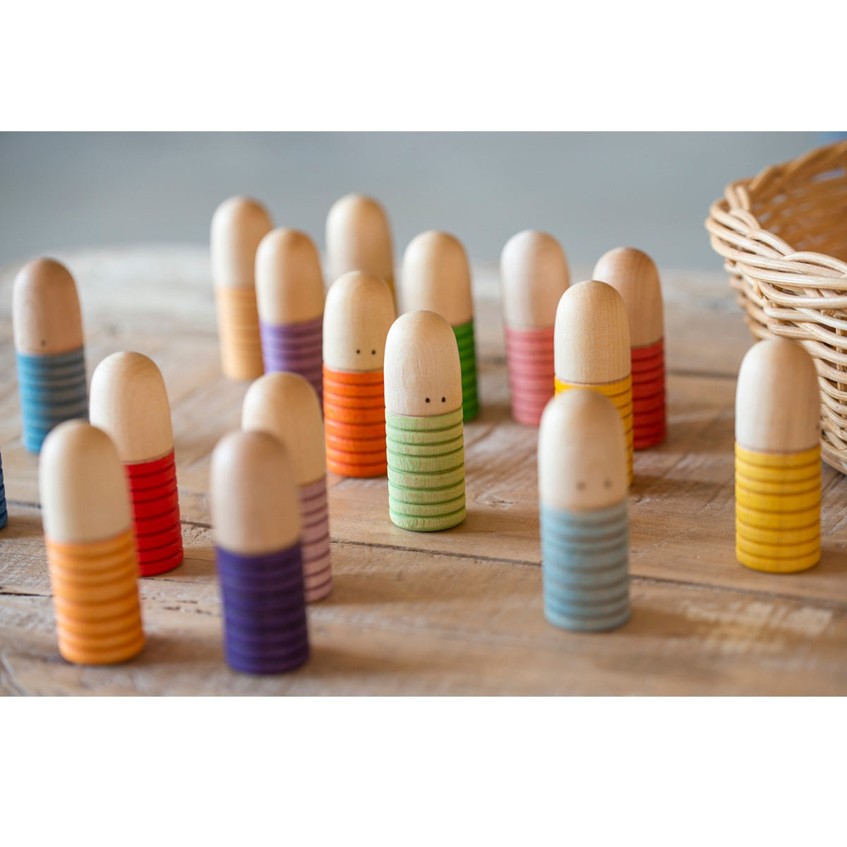 Grapat Wooden Blocks - Natural Wooden Building Toys for Kids - Perfect for Montessori Learning, Creative Play & Early Childhood Development