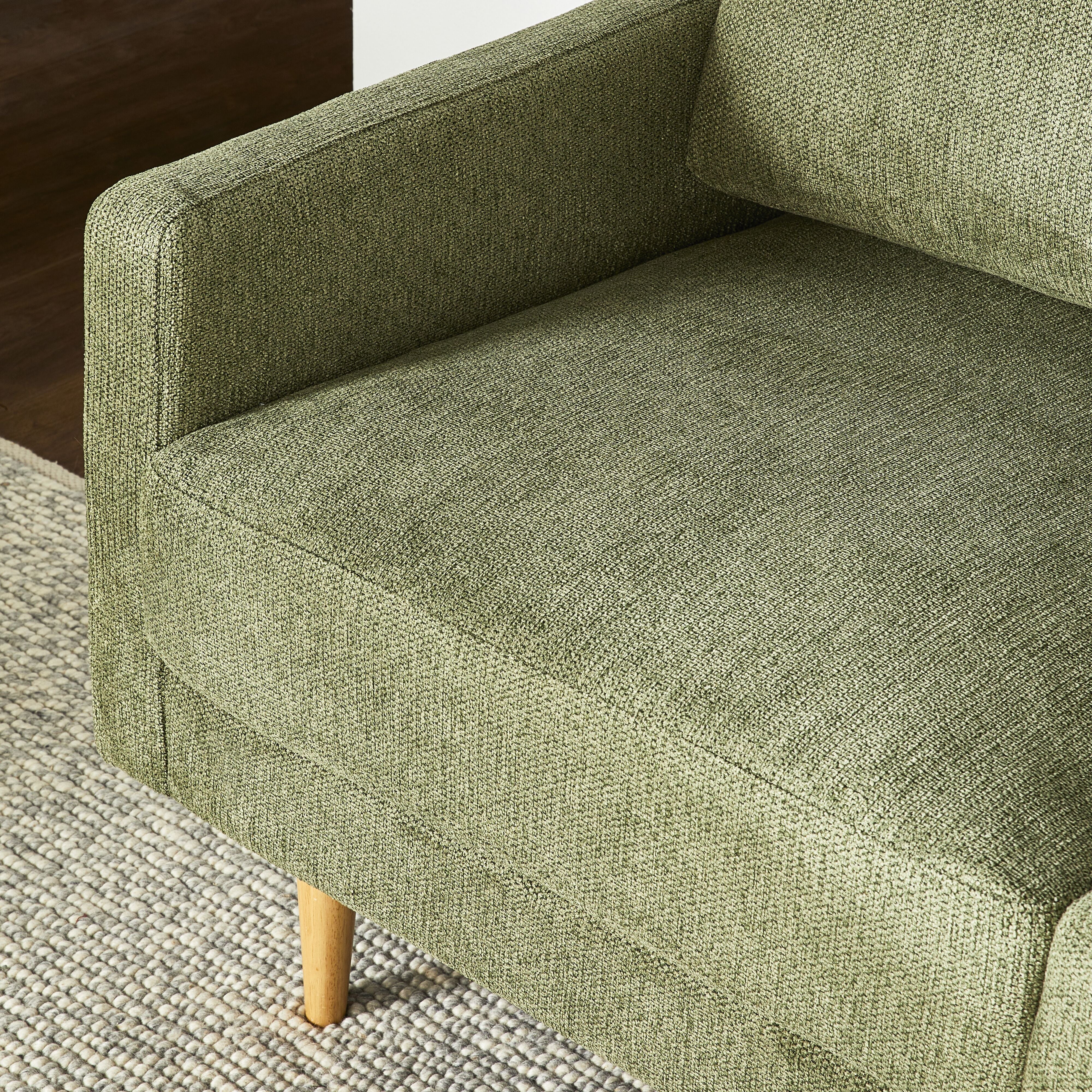 Boden 3-Seater Sofa in Sorrento Olive Green - Modern Living Room Furniture for Small Spaces & Apartments | Comfortable Couch for Relaxing, Entertaining & Family Gatherings