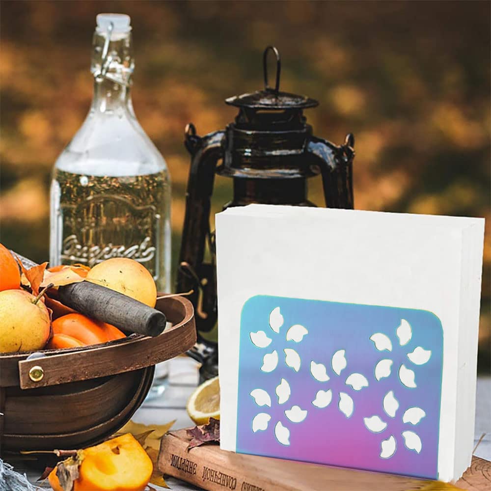 Rainbow Stainless Steel Napkin Holder - Farmhouse Kitchen & Dining Table Accessories for Home & Restaurant Decor | Perfect for Farmhouse, Rustic, and Classic Table Settings