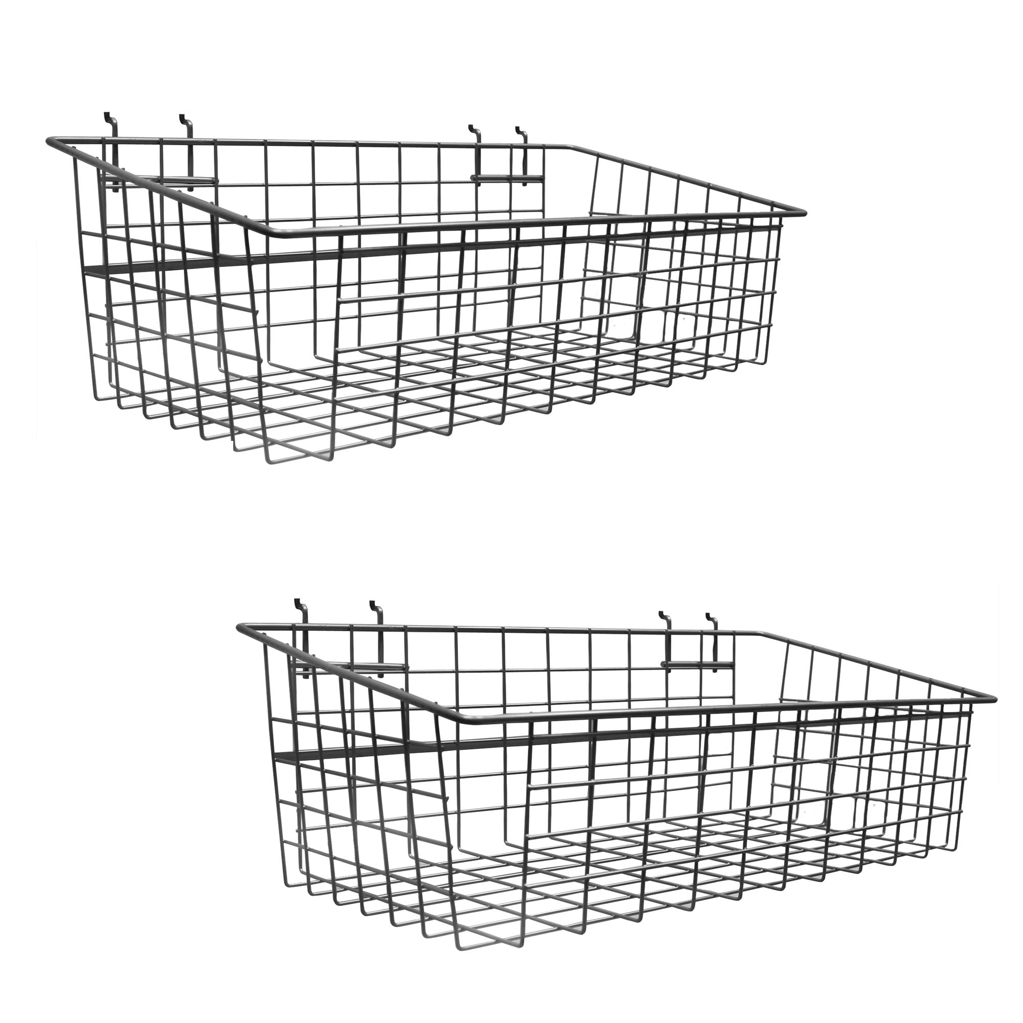 24 x 12.5 x 8 Inch Woven Storage Baskets - Set of 2, Natural Fiber Organizer Bins for Home, Office, Nursery & Closet Organization