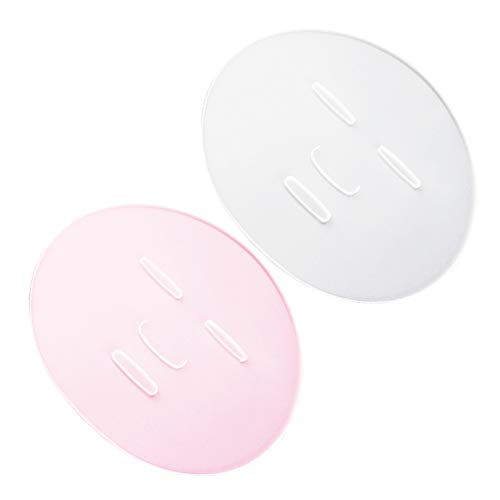 Lurrose 2-Piece Reusable Silicone Face Plate Molds - Thicken DIY Facial Tool for Women & Girls | Makeup Palette for Foundation, Contouring & Skincare | Perfect for Home Spa & Professional Makeup Application