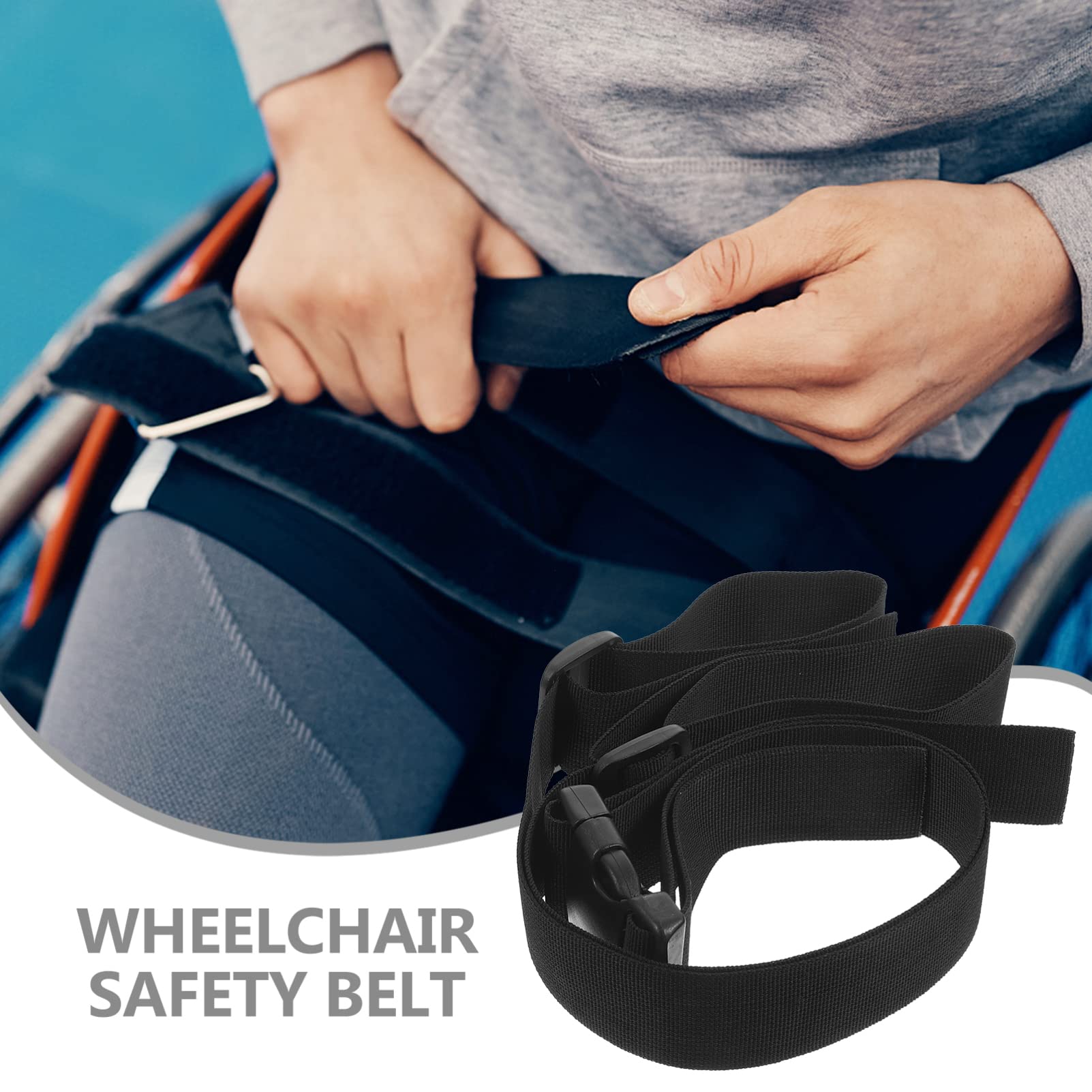 Adjustable Wheelchair Straps - Heavy Duty Support & Safety Strap for Wheelchairs - Secure & Comfortable Mobility Aid for Elderly & Disabled - Perfect for Home, Hospital & Travel Use