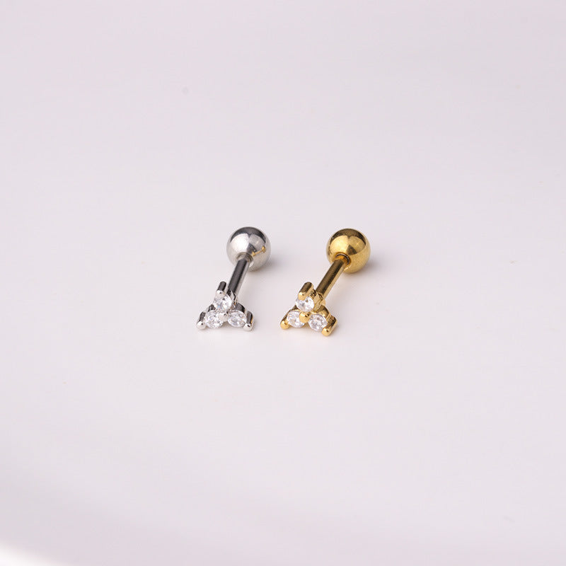 16G Cartilage Tiny Stud Earrings - Geometric Minimalist Earrings for Women | HSPJ326 | Perfect for Daily Wear, Parties & Gifts