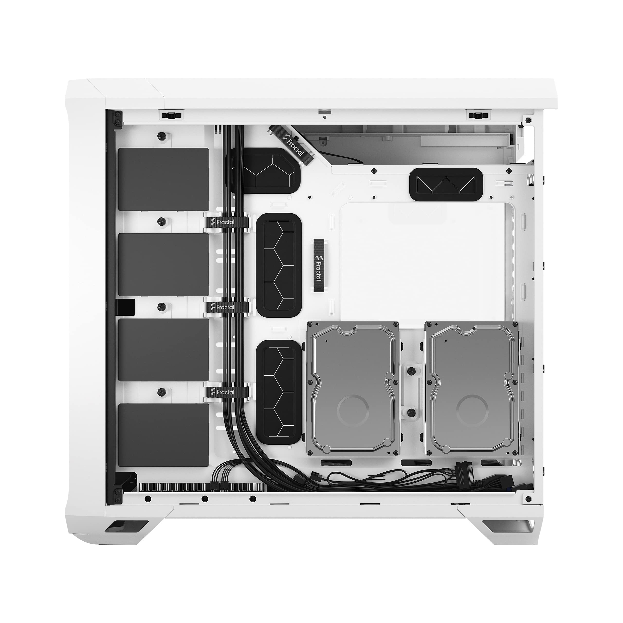 Fractal Design Torrent White E-ATX High Airflow PC Case with Tempered Glass Window - Mid Tower Gaming Computer Case for High-Performance Builds & RGB Setup