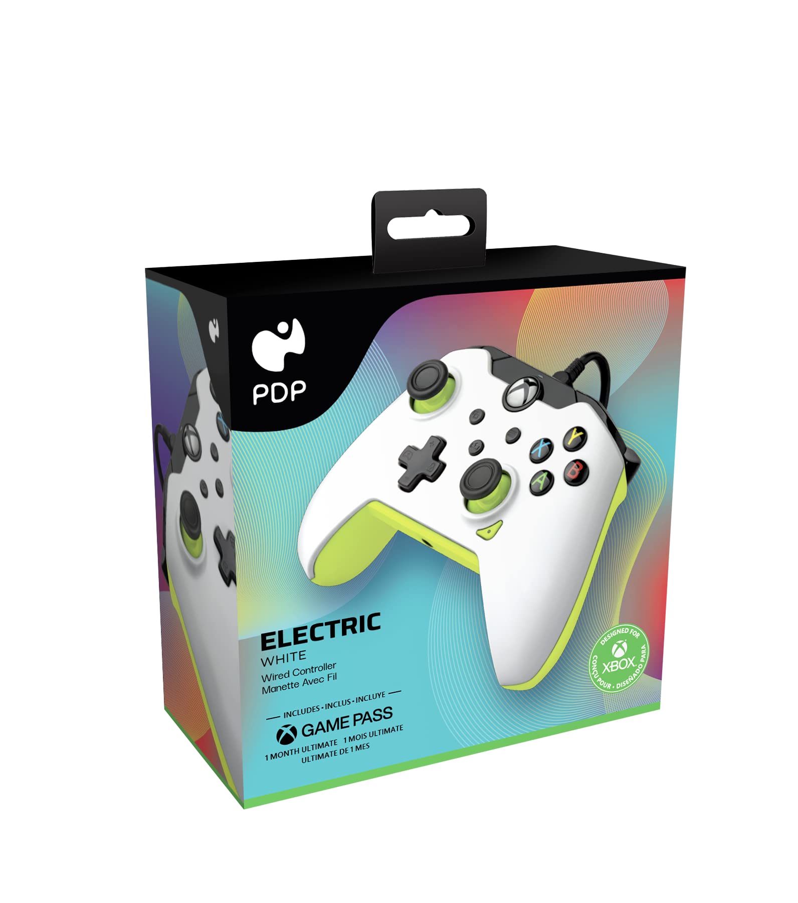 Official PDP Wired Electric White Controller for Xbox Series X|S & Xbox One - Licensed Gamepad with USB Cable for Enhanced Gaming Performance - Perfect for Competitive Play & Long Gaming Sessions