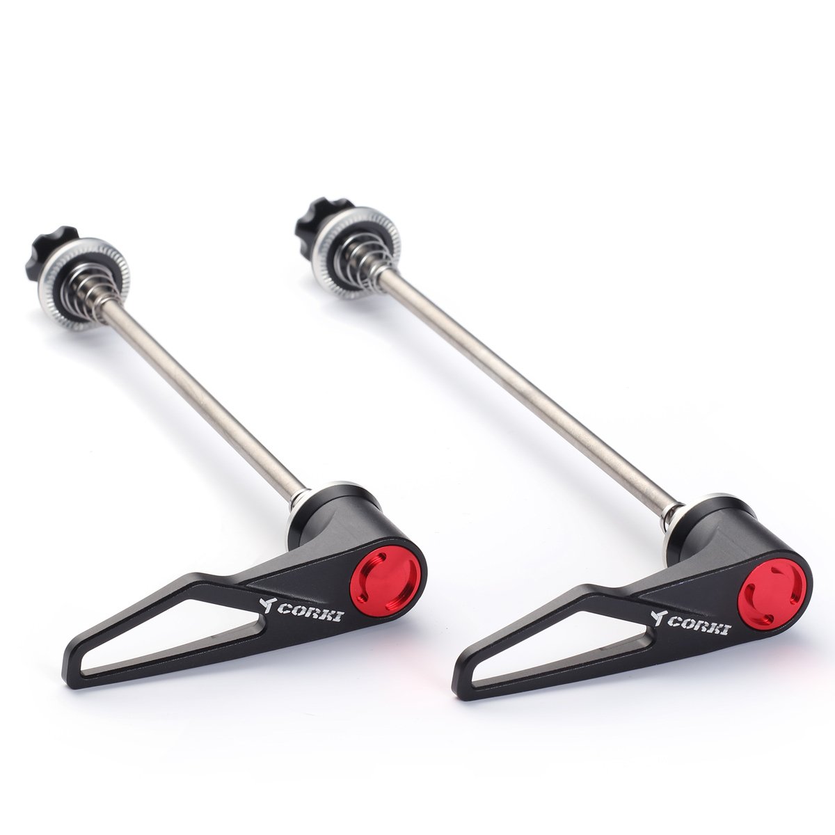 Upgraded Titanium Quick Release Skewer Set for Road Bikes & Mountain Bikes (MTB) - Lightweight & Durable Bike Accessories for Easy Wheel Removal & Secure Riding