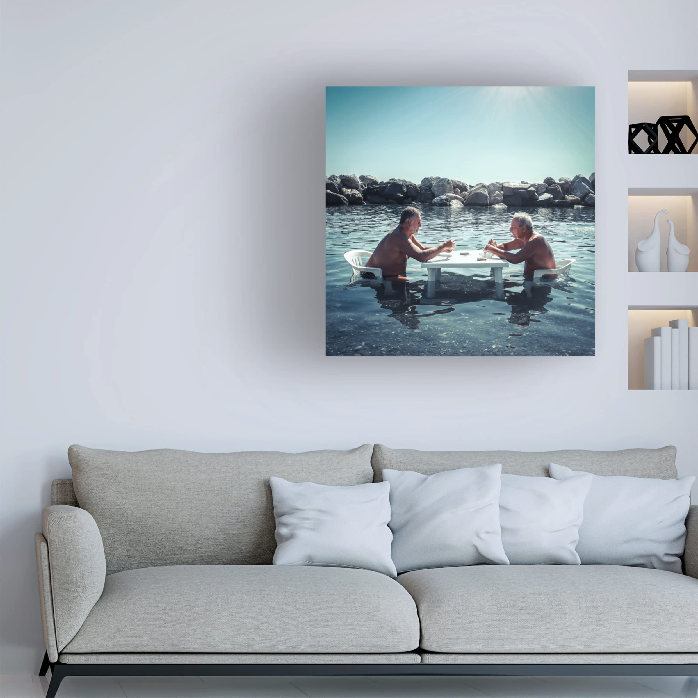 Trademark Fine Art 'Summer Games' Canvas Art by Gianluca Zaio - Vibrant Sports-Themed Wall Decor for Living Room, Bedroom & Office