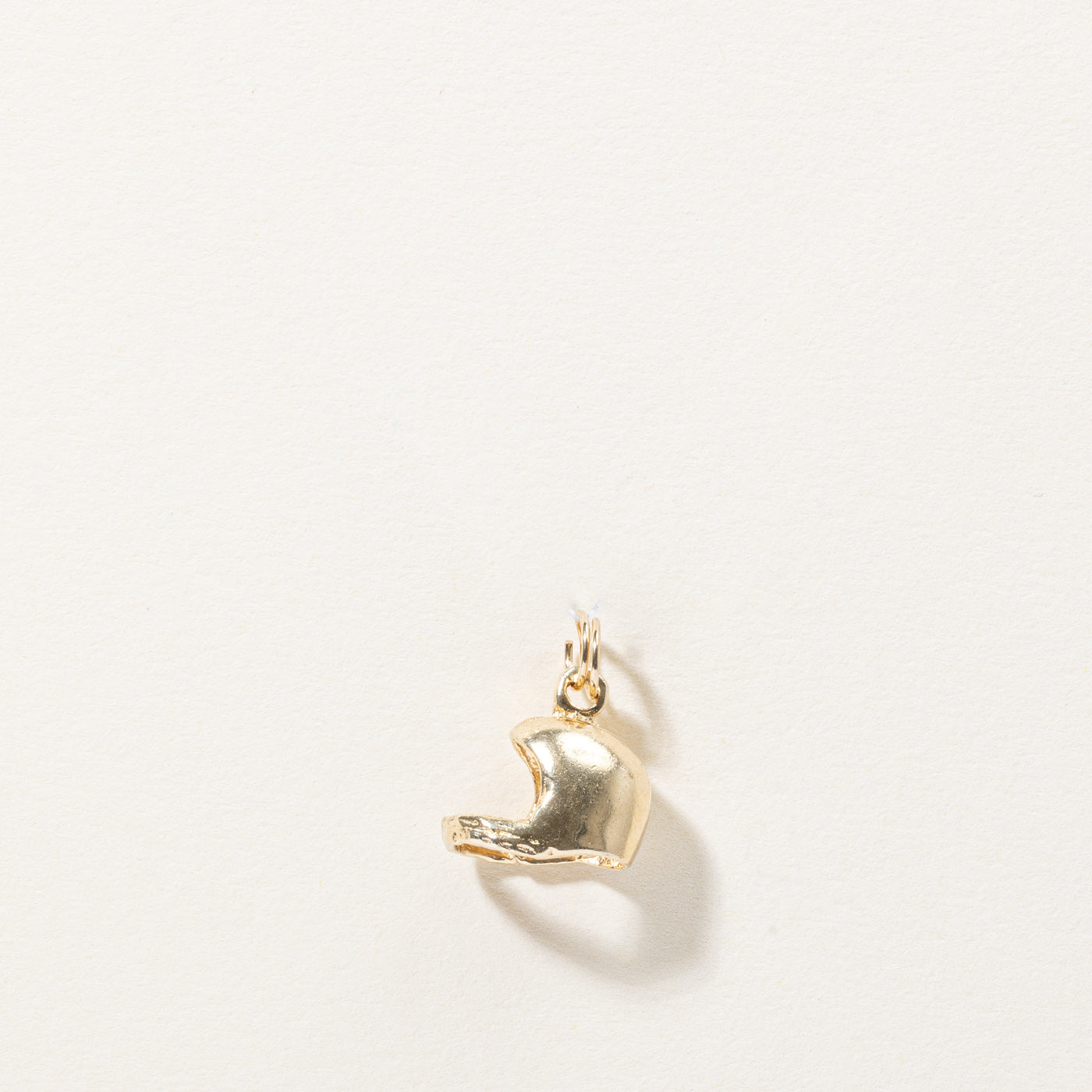 10k Yellow Gold Helmet Pendant Charm - Perfect for Necklaces, Bracelets & Jewelry Making - Great for Military, Biker & Sports Enthusiasts