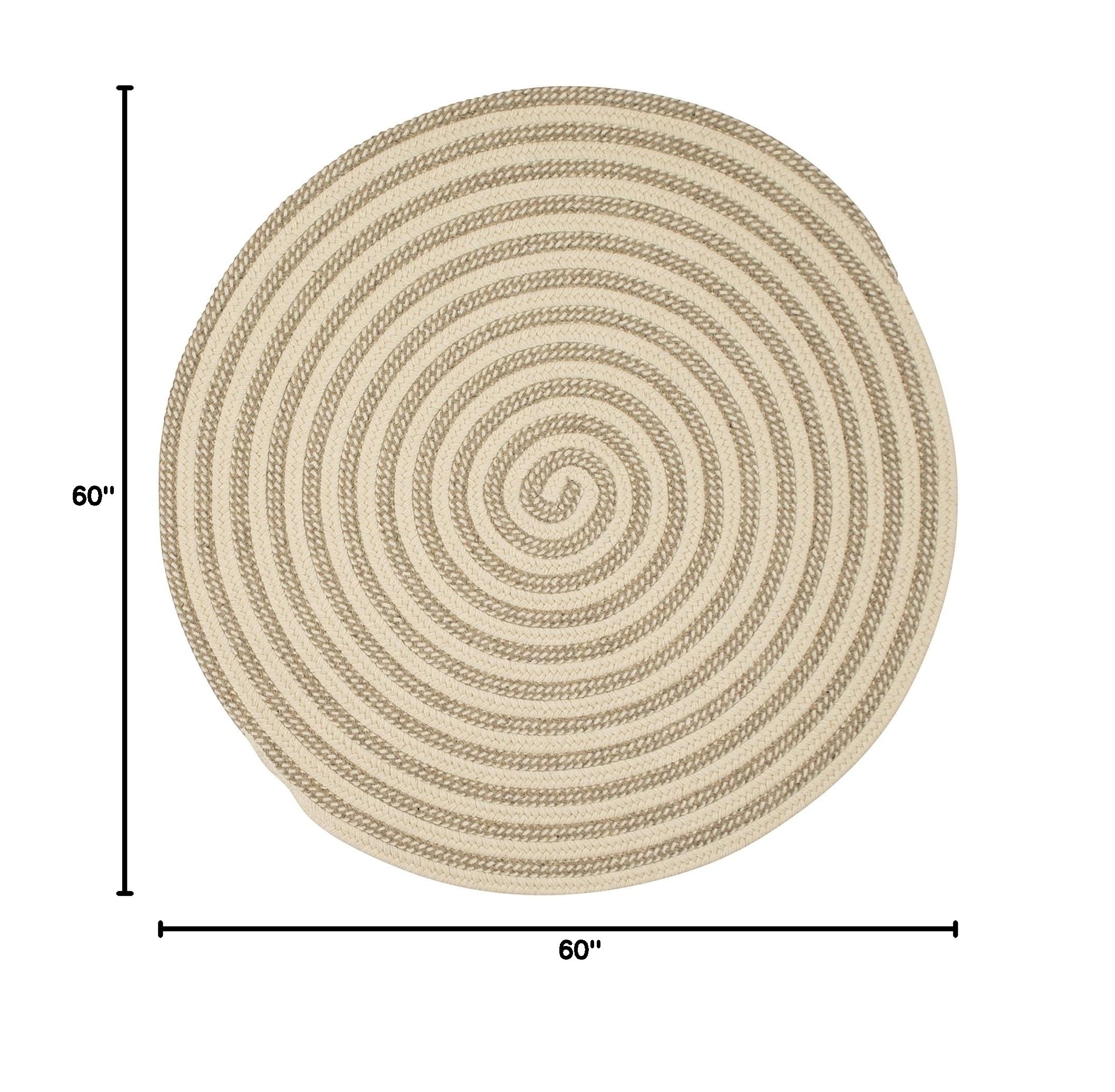 5' x 5' Natural Woodland Round Area Rug - Soft Boho Chic Floor Mat for Living Room, Bedroom, Nursery & Home Decor