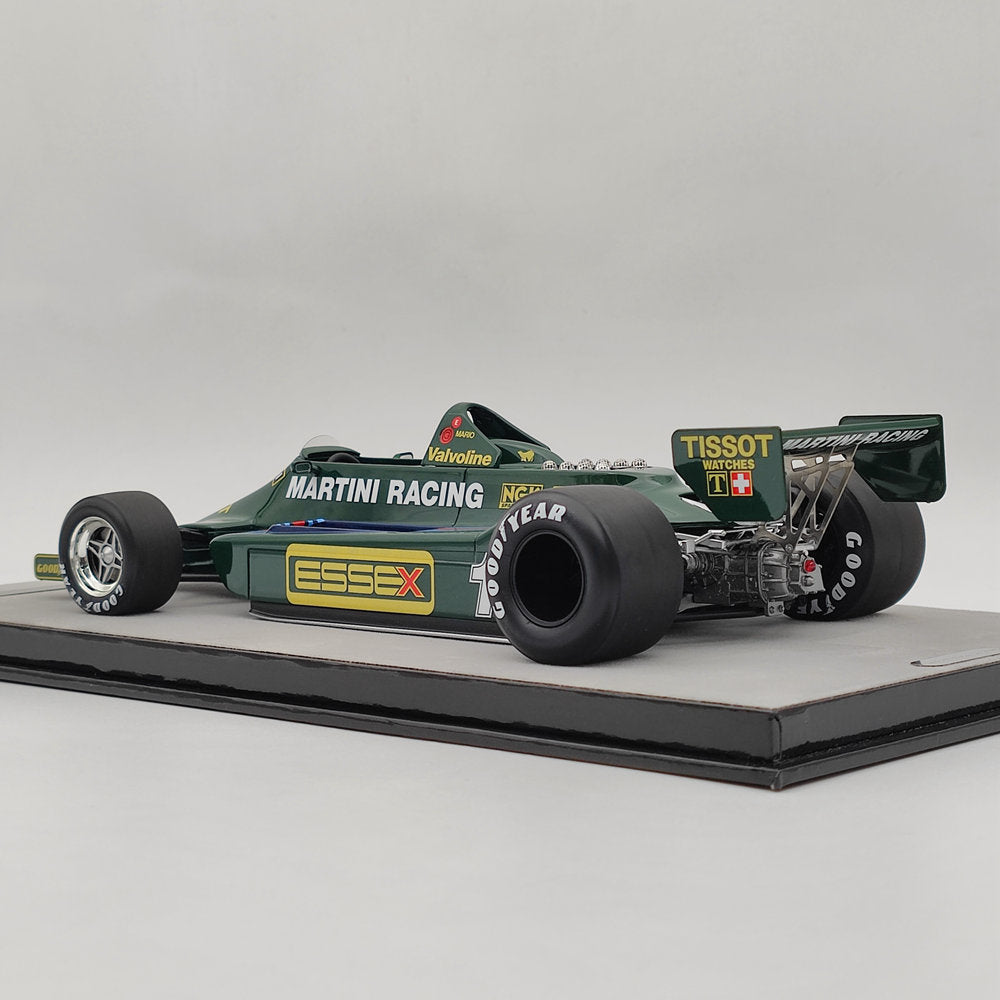 1/18 Tecno Mythos Series Lotus 79 1979 Italy GP Car #1 TM18 287A Resin Model Car - Collectible Racing Replica for Display & Enthusiasts