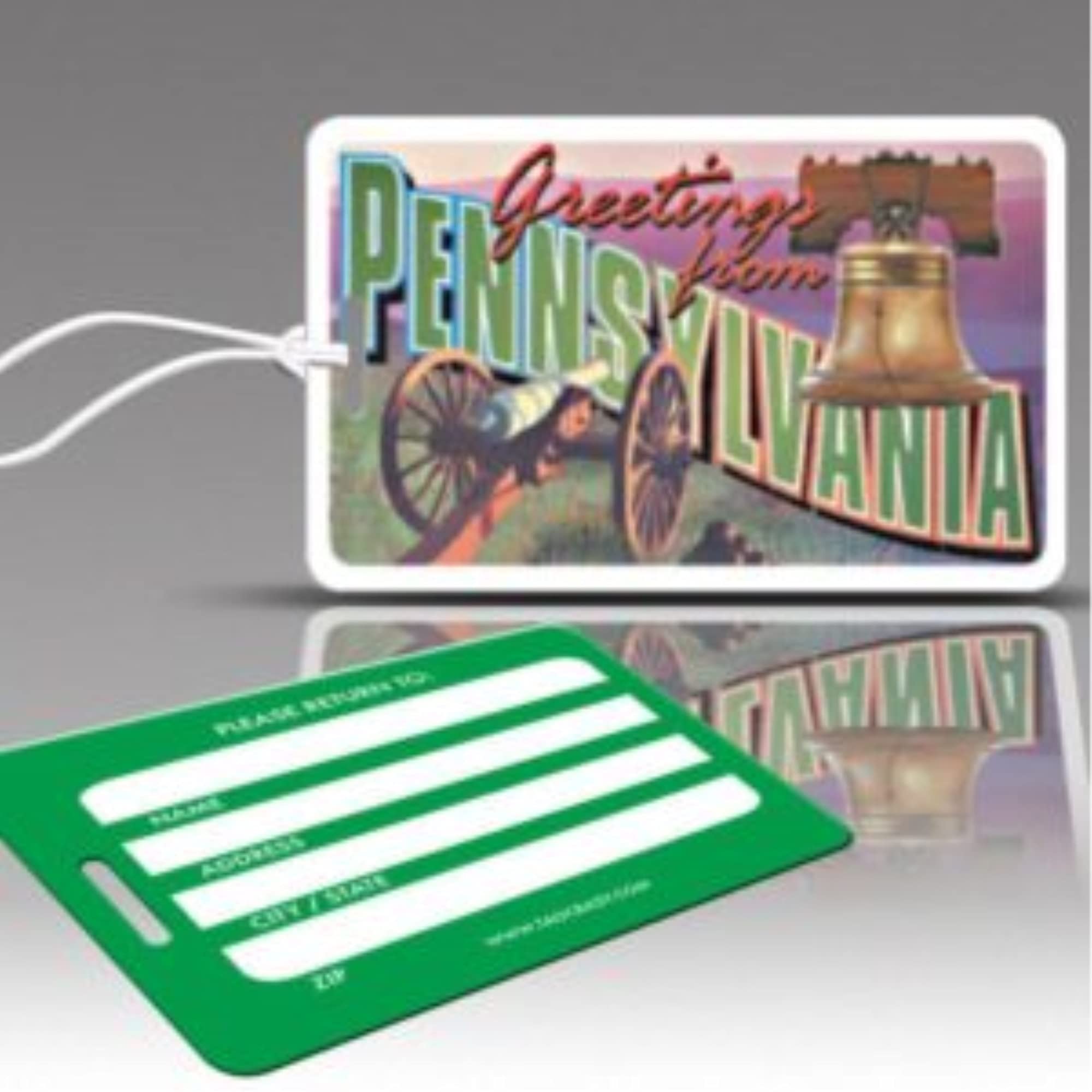 Premium Americana Collection Luggage Tags - Pennsylvania Inspired Travel Accessories for Suitcases & Bags - Perfect for Airports, Vacations & Business Trips