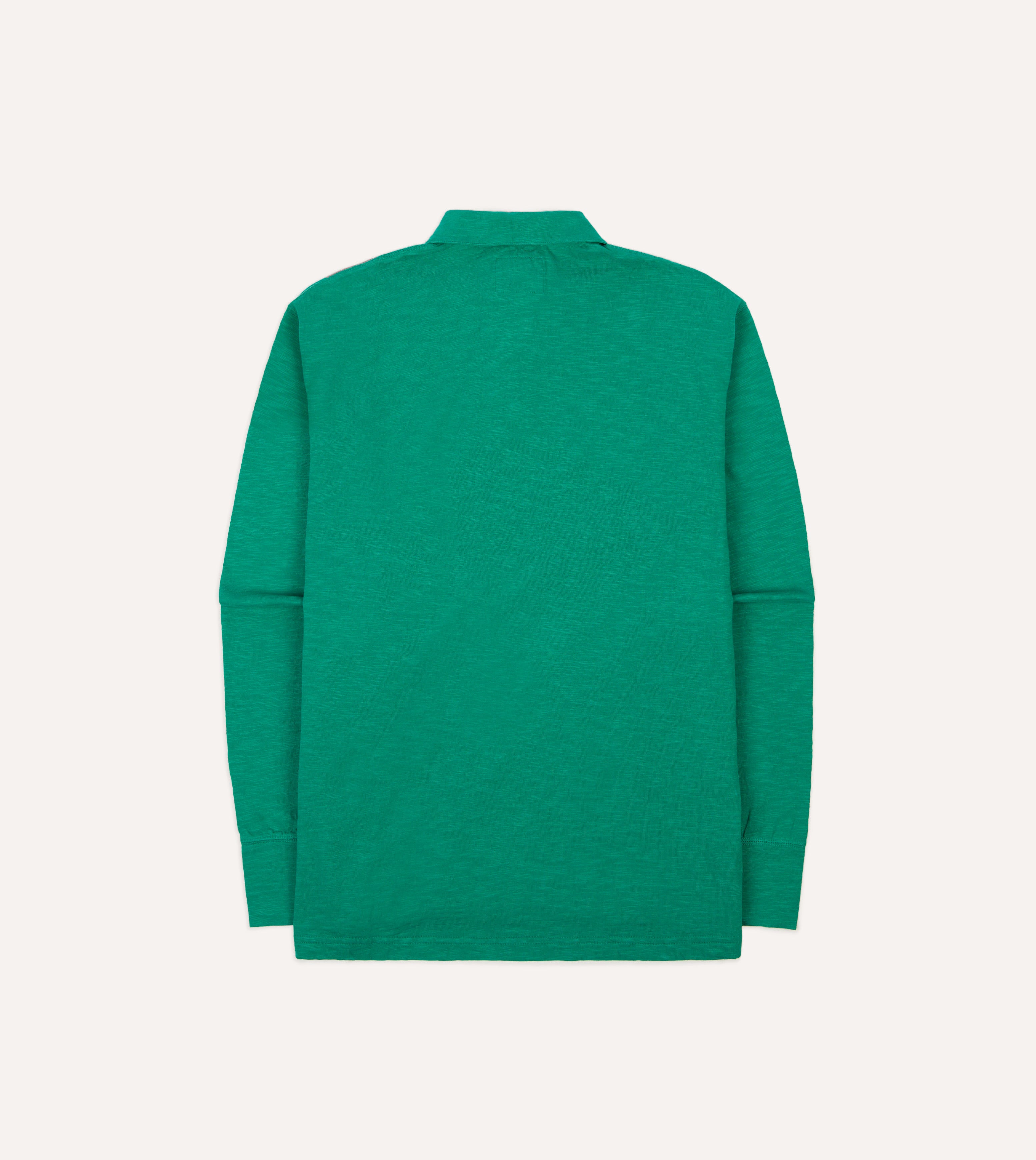 Stylish Green and Pink Chevron Flamé Cotton Rugby Shirt for Men & Women - Trendy Casual Wear for Sports, Outdoors, and Everyday Fashion
