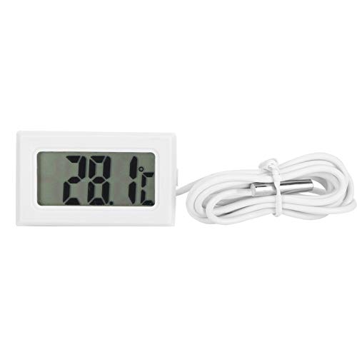 **Digital Aquarium Thermometer with Probe - Accurate Fish Tank & Reptile Temperature Gauge Monitor - Perfect for Freshwater, Saltwater Tanks & Terrariums**