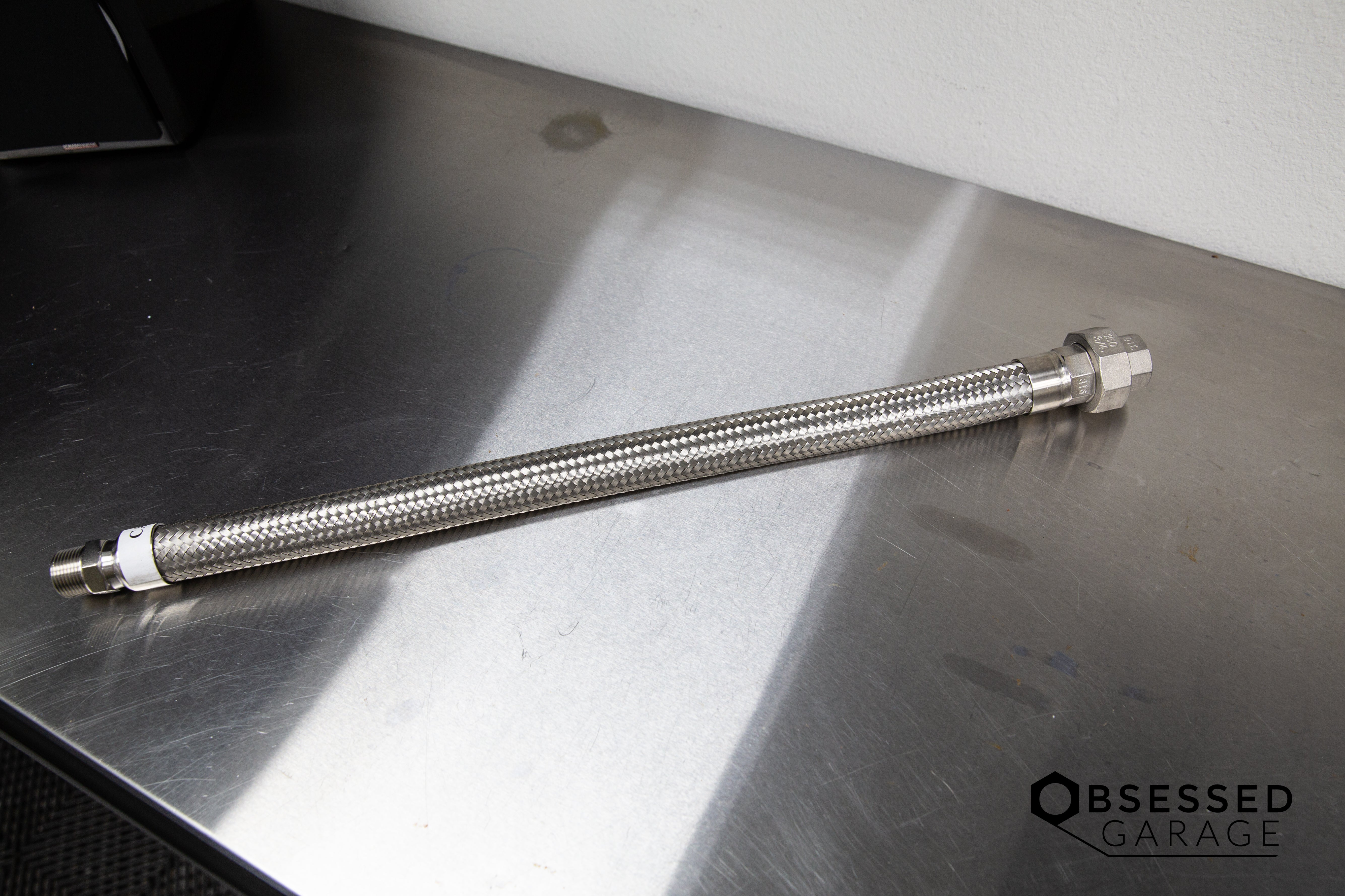 Premium Stainless Steel Inlet Hose for Prevost Piping Kit - 3/4