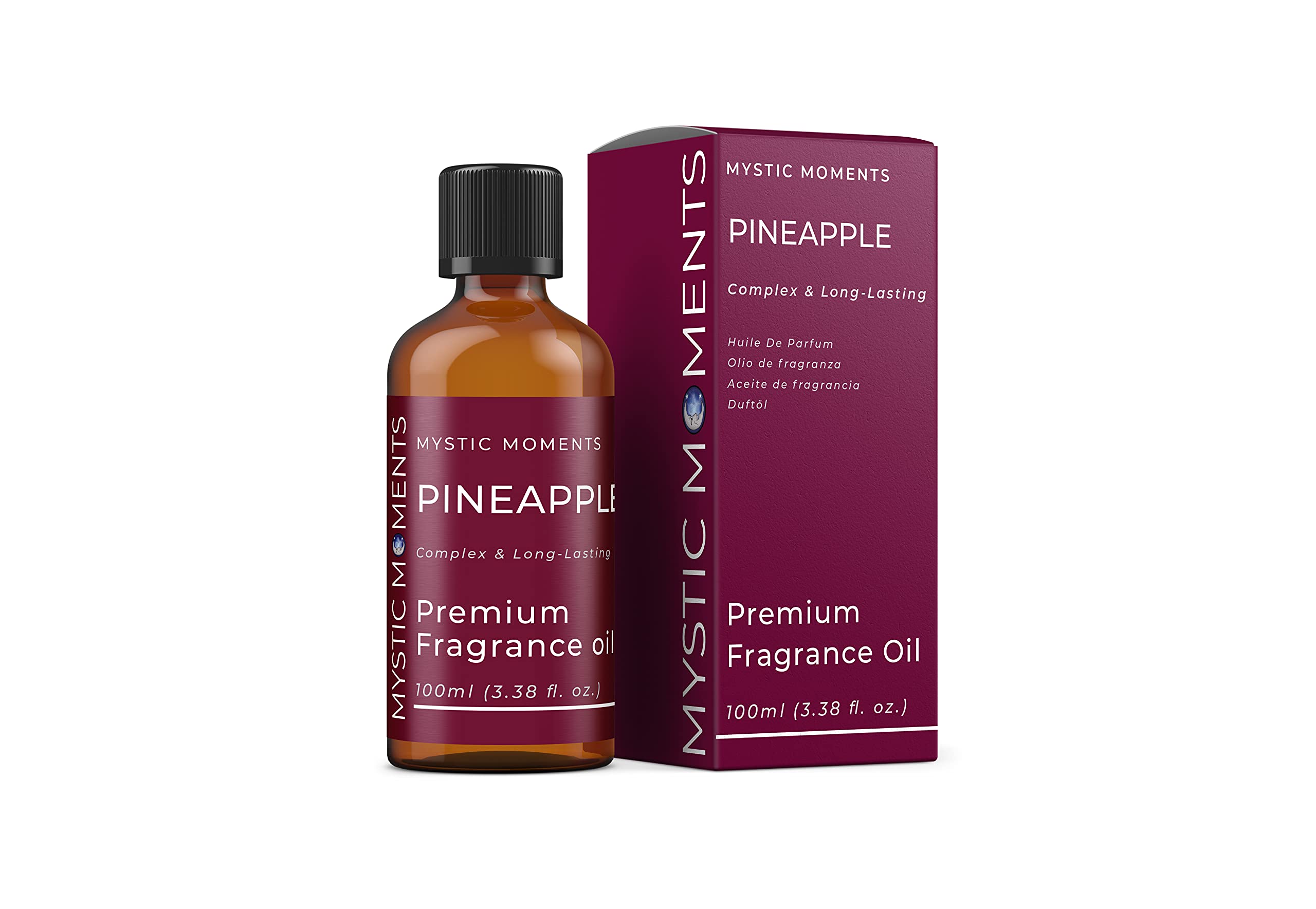 Mystic Moments Pineapple Fragrance Oil - 100ml Pure Essential Oil for Aromatherapy, DIY Soap Making, Candle Crafting, Bath Bombs & Skincare - Perfect for Home Spa, Relaxation & Gift Giving