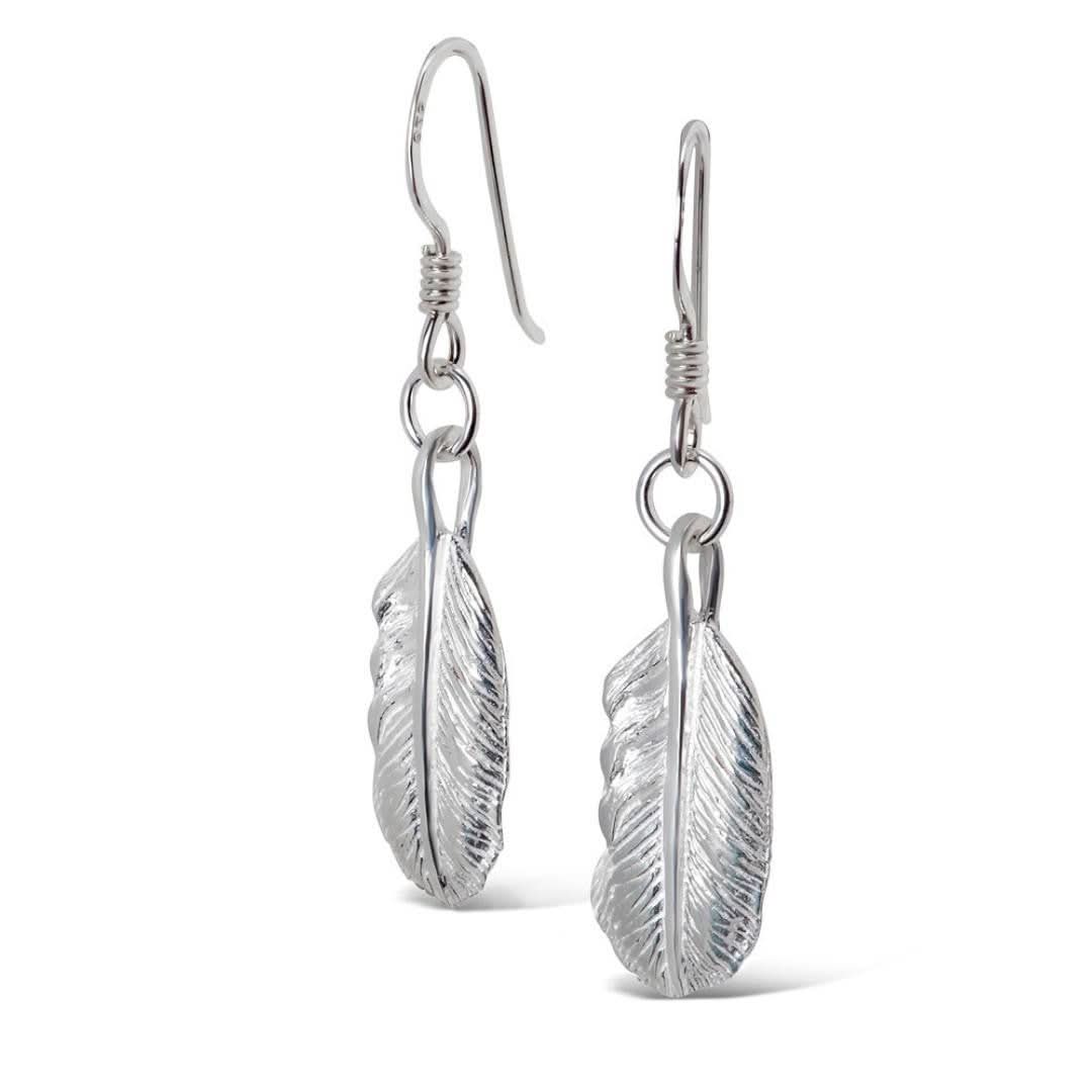 Elegant Silver Feather Earrings for Women - Lightweight & Hypoallergenic Jewelry for Parties, Weddings & Everyday Wear