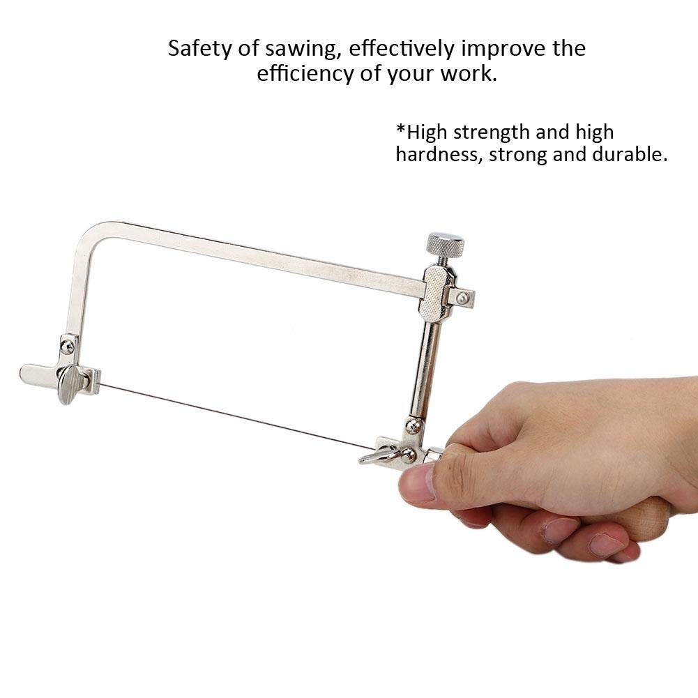 Professional Woodworking Steel Saw - Multi-Tool with Wood Handle for Jewelry Making, Cutting & Crafting | Bow Pull Flower Hardware Saw, Hacksaw Frame & Oscillating Saw Tool (#2) | Perfect for DIY Projects, Woodworking & Jewelry Design