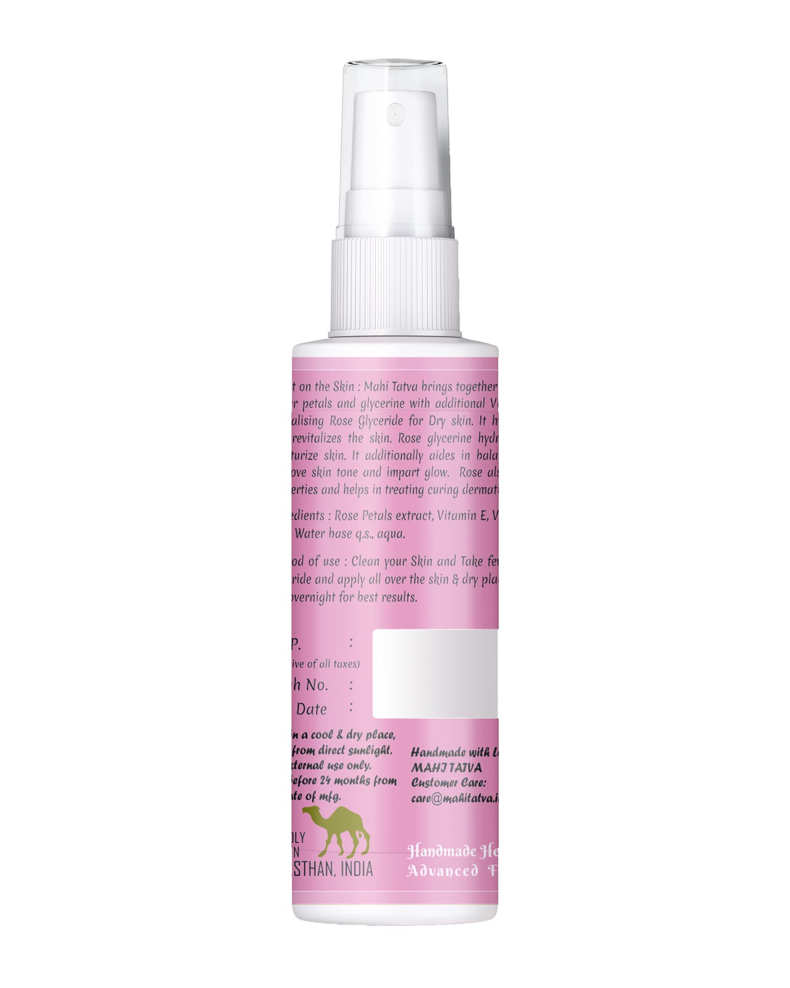 Mahi Tatva Revitalizing Rose Glyceride with Pure Rose Extract - Hydrating Face Serum for Dry Skin | Daily Moisturizer for Glowing Complexion | Perfect for Night Routine & Winter Skincare