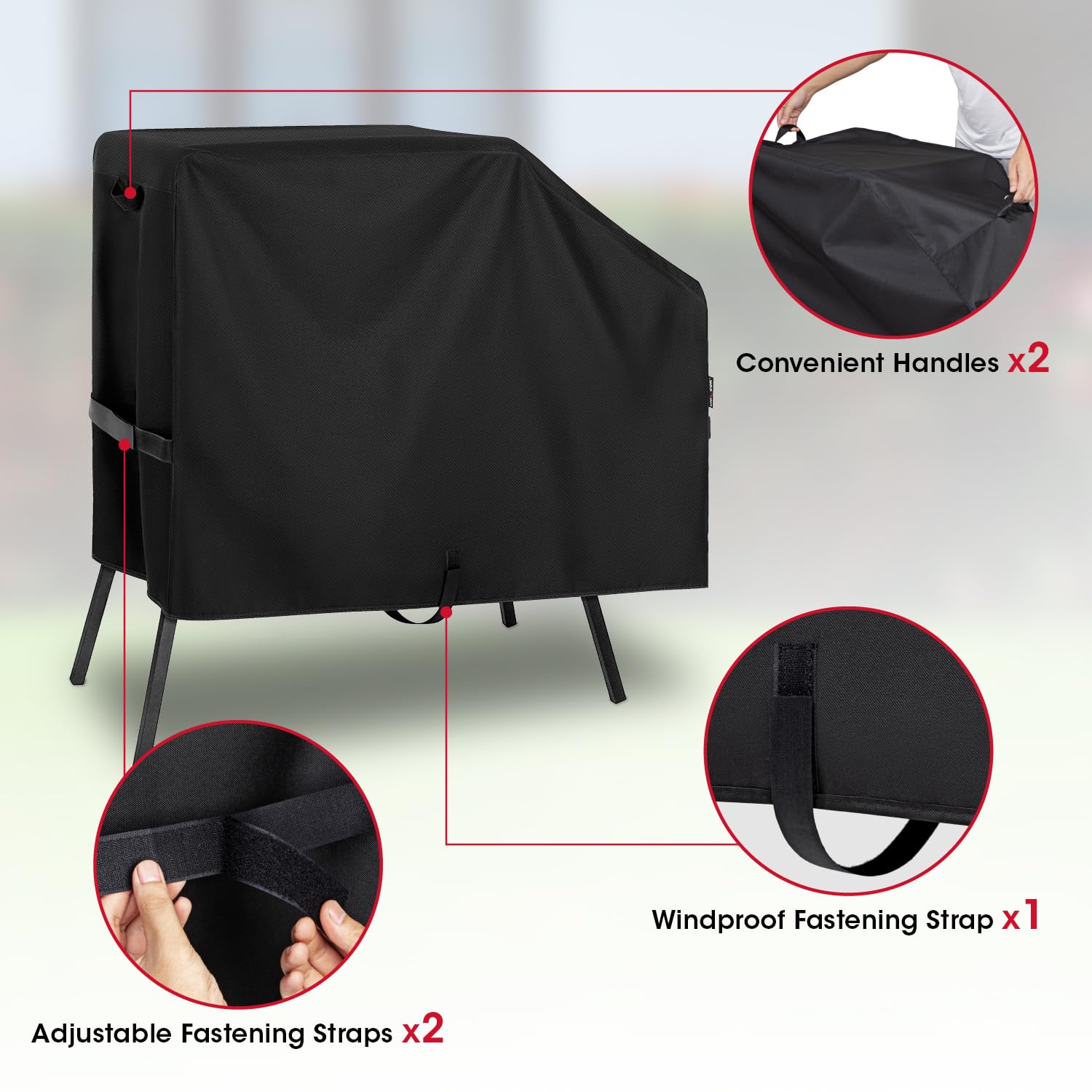 Unicook Heavy Duty Waterproof BBQ Grill Cover for Blackstone 22 & 17 Inch Griddles with Hood & Stand - Sealed Seam Outdoor Cooking Protection - Perfect for Backyard Grilling, Camping & Tailgating Parties