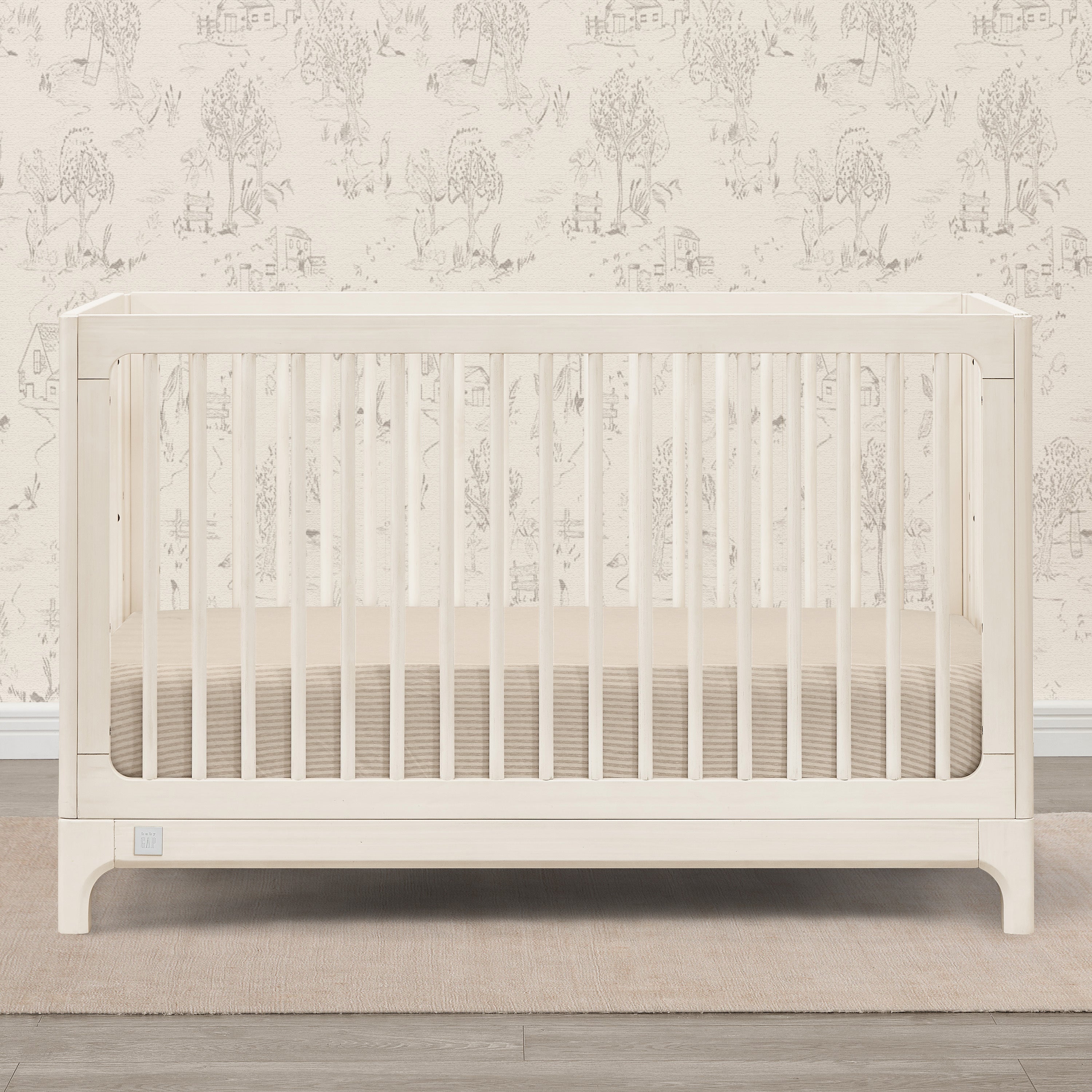 BabyGap Wren 4-in-1 Convertible Crib - Nursery Furniture for Newborn to Toddler | Safe & Stylish Baby Bed for Nursery, Bedroom & Daycare