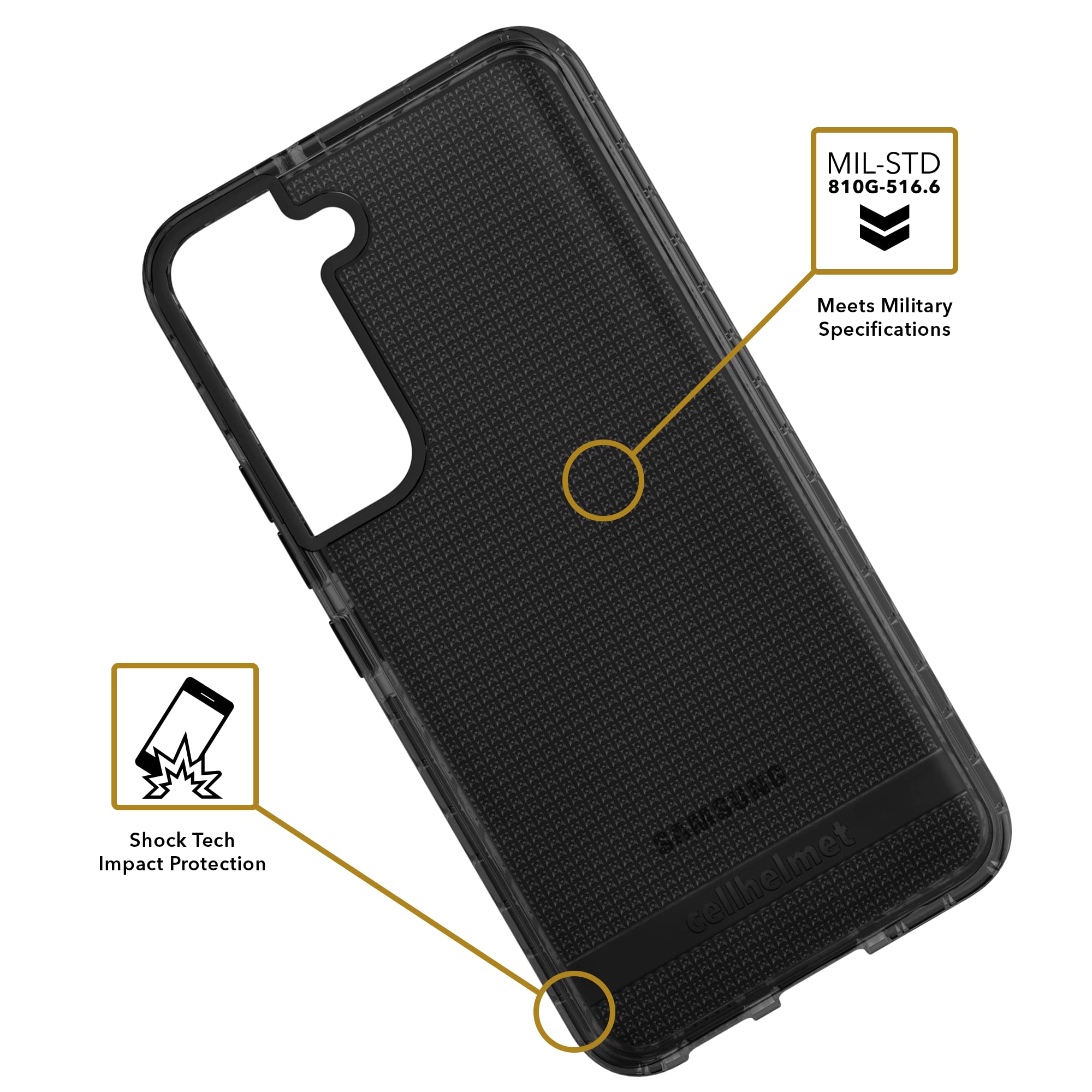 Altitude X Series Shockproof Case for Samsung Galaxy S22 5G - Slim Protective Phone Cover with Military-Grade Drop Protection (Matte Black) | Perfect for Outdoor Adventures, Work & Daily Use
