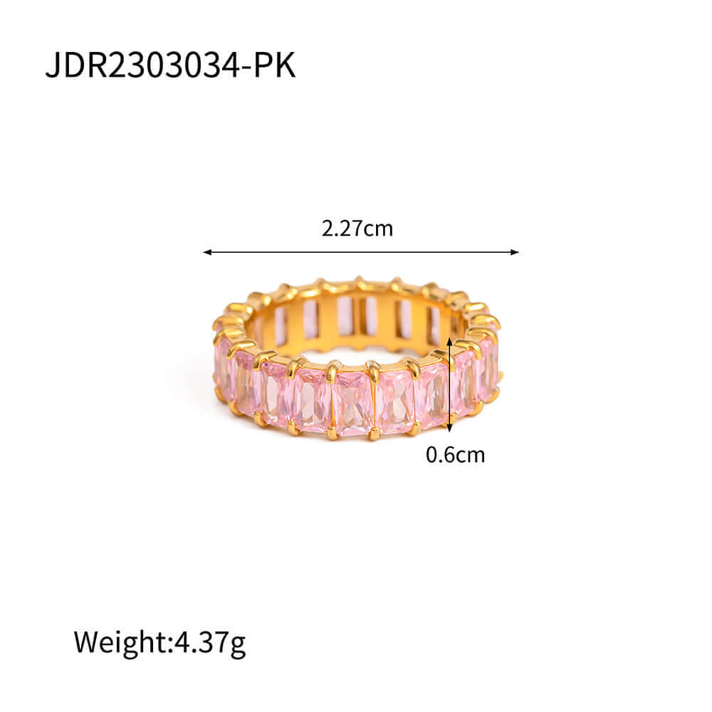 18K Gold Plated Zircon Midi Ring for Women - Elegant Stackable Finger Ring - Perfect for Everyday Wear, Parties & Special Occasions | JDR034