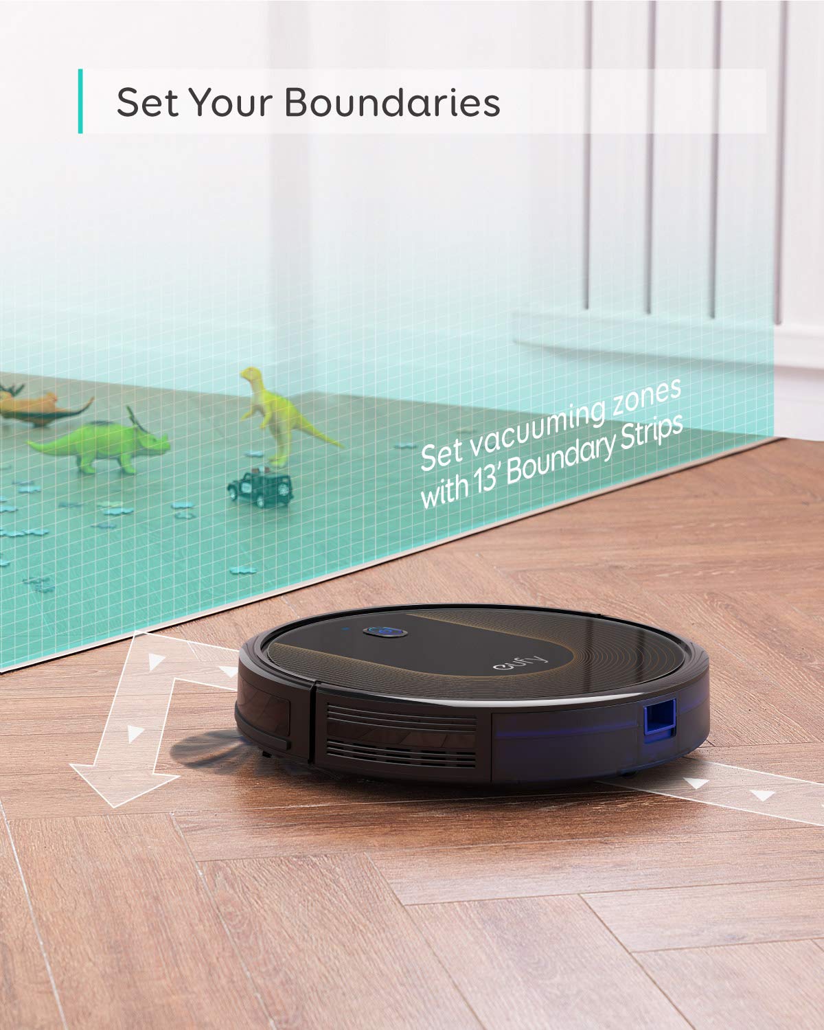 Eufy BoostIQ RoboVac 30C Wi-Fi Robot Vacuum Cleaner - 1500Pa Strong Suction, Super Thin Design, Self-Charging, Boundary Strips Included (Renewed) - Ideal for Hardwood Floors, Carpets & Pet Hair Cleaning