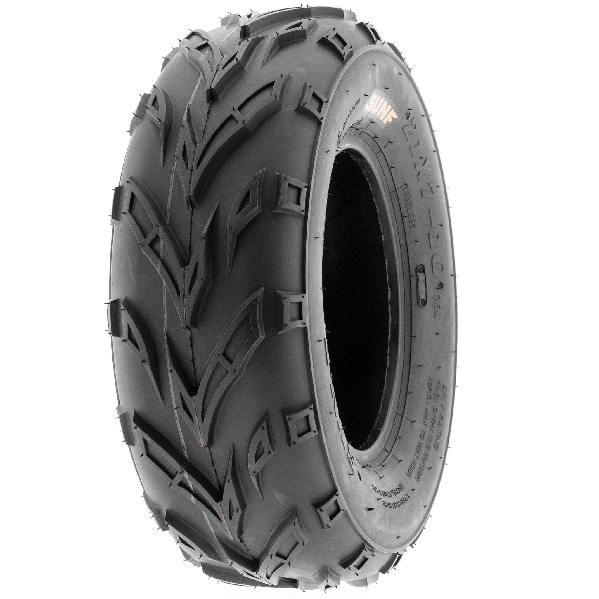**SunF 19x7-8 ATV/UTV Off-Road Tires - 6-Ply Tubeless Mini Bike Tires (A004) - Pack of 1 - Perfect for Trail Riding, Mudding & Off-Road Adventures**