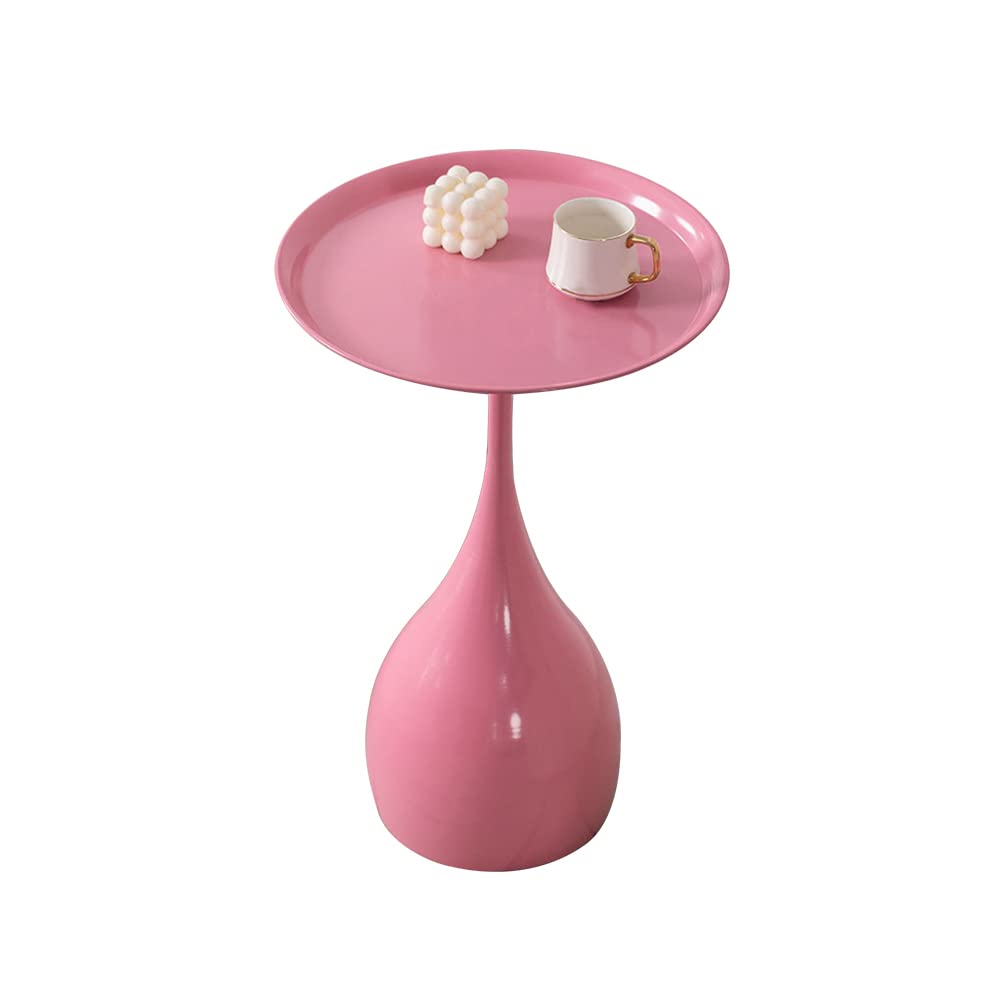 Modern Round Metal Side Table - 15.7