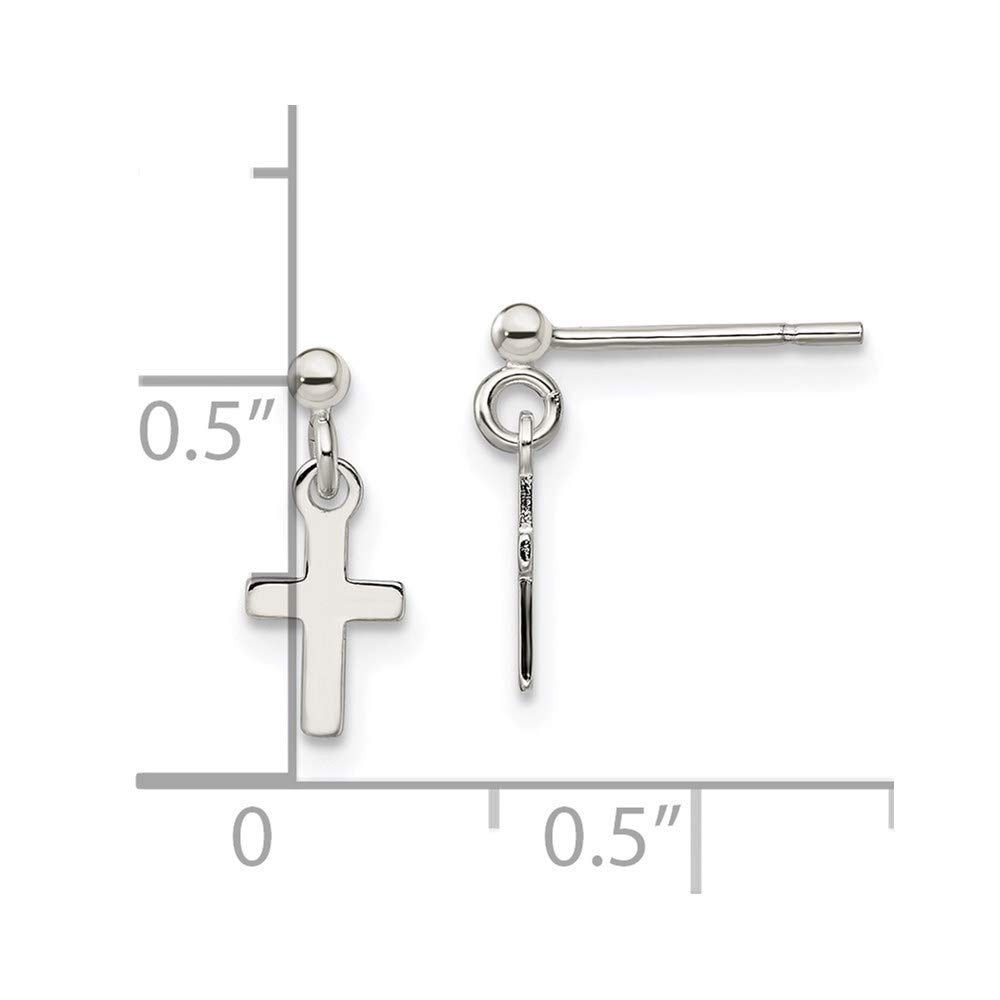 925 Sterling Silver Cross Post Earrings for Women - Hypoallergenic Religious Jewelry Gift for Baptism, Confirmation & Everyday Wear