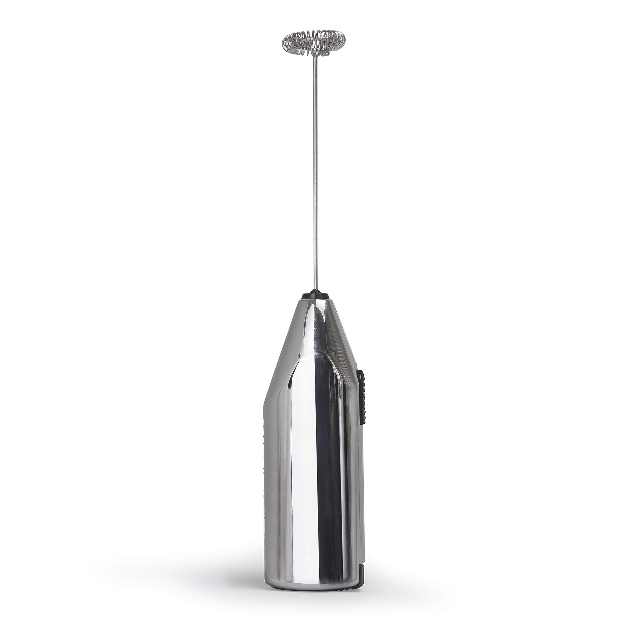 Primula Electric Milk Frother - Chrome Stainless Steel Handheld Frother for Coffee, Latte, Cappuccino - Perfect for Home, Office & Cafe Use