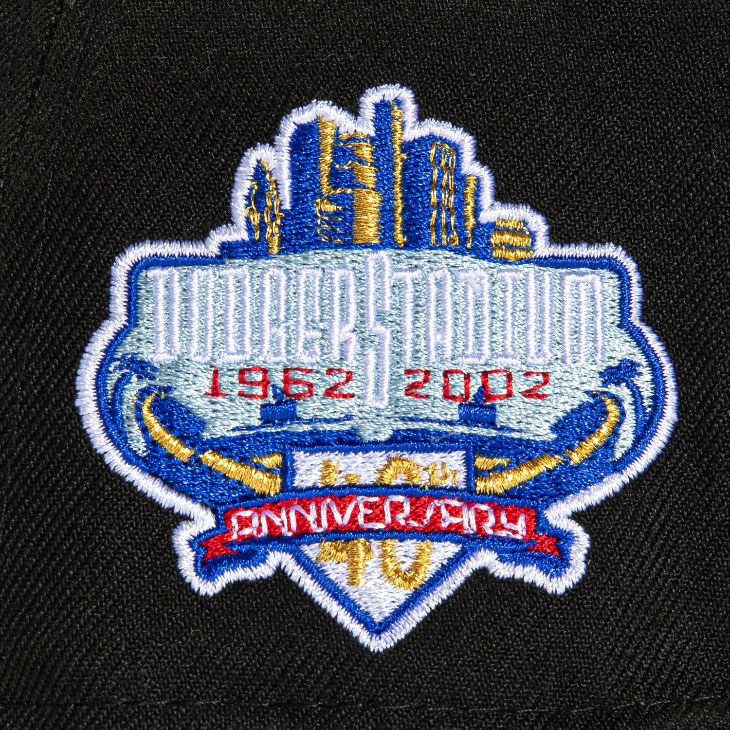 New Era 59Fifty Black Los Angeles Dodgers 40th Anniversary Patch Snapback Hat - Official MLB Baseball Cap for Men & Women - Perfect for Games, Sports Events & Streetwear Fashion