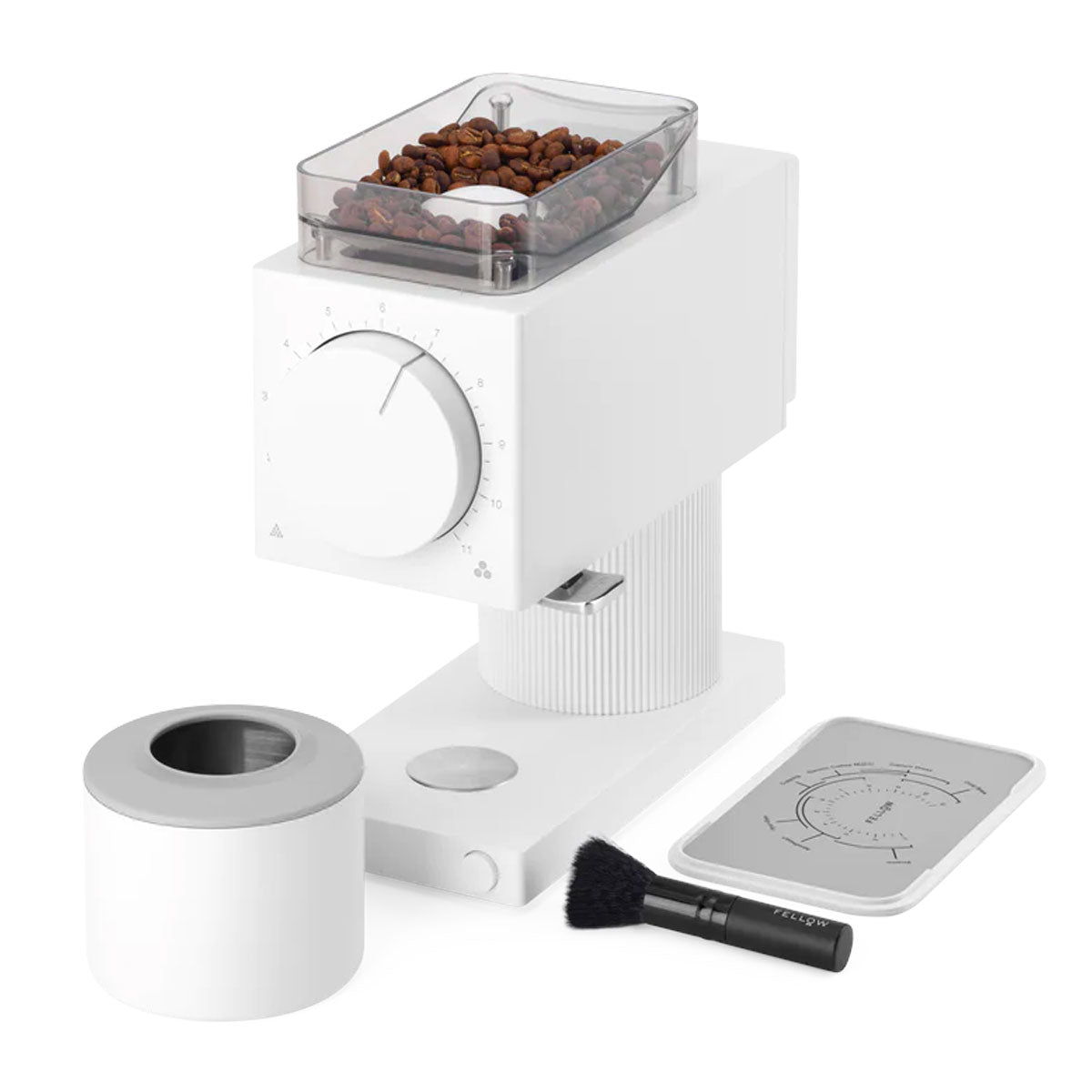 Fellow Ode Brew Grinder Gen 2 - Premium Electric Coffee Grinder for Pour Over, Drip & French Press - Matte White Finish - Perfect for Home Baristas & Coffee Enthusiasts