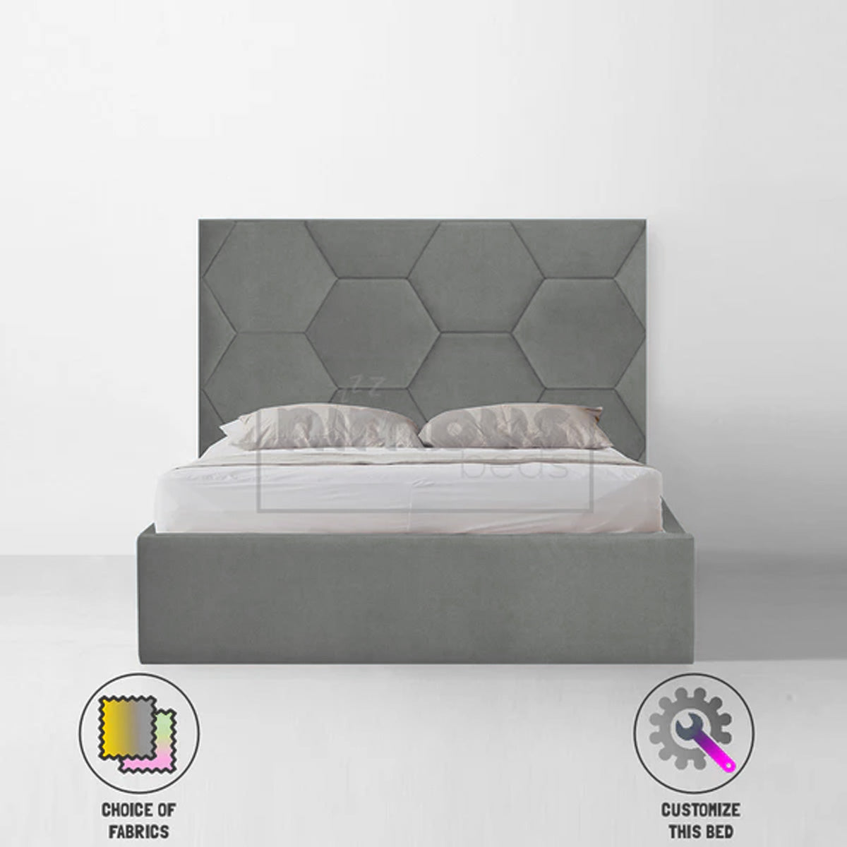 Queen Size Honeycomb Bed Frame with Strong Metal Support - Perfect for Modern Bedrooms & Guest Rooms