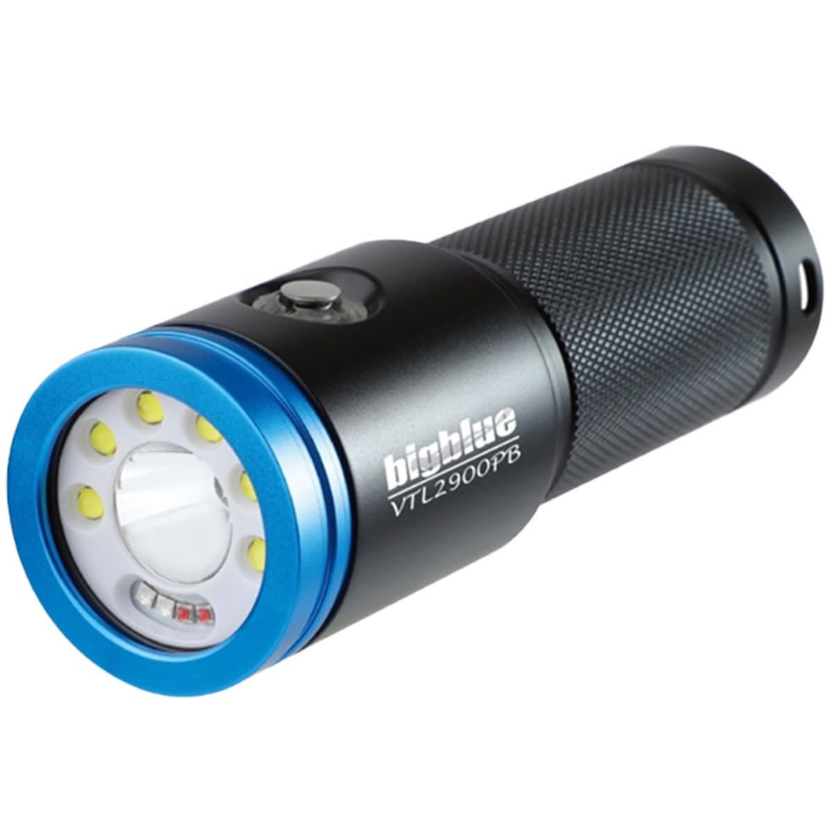 Bigblue VTL 2900 Lumen Diving Flashlight - Wide & Spot Beam (1000 Lumen) with Blue Light Mode for Scuba Diving, Night Fishing & Underwater Exploration