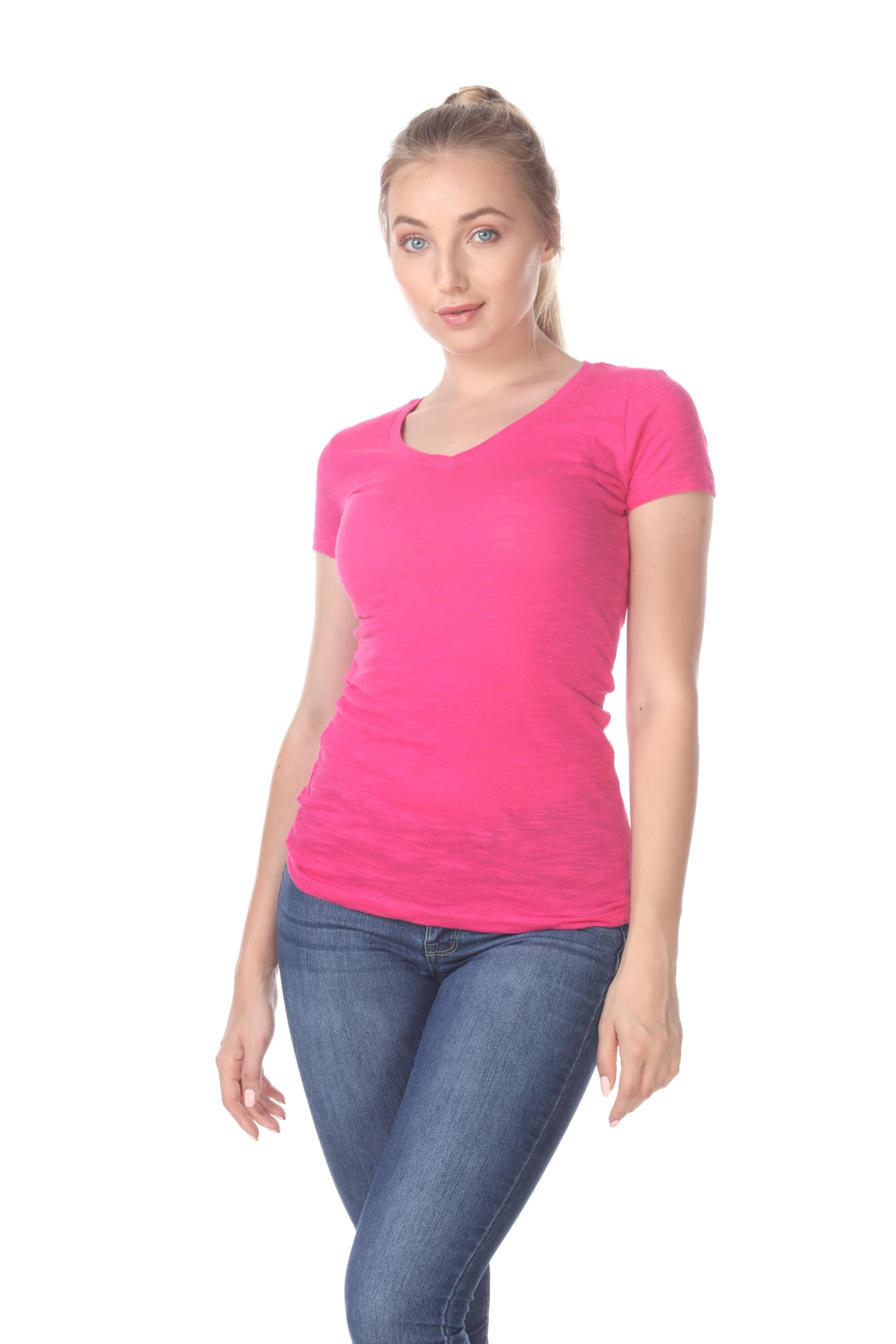 2025 New Women's Slim-Fit Solid Color Short Sleeve T-Shirt - Soft Comfortable Layering Tee for Casual Wear, Summer Outfits & Everyday Basics