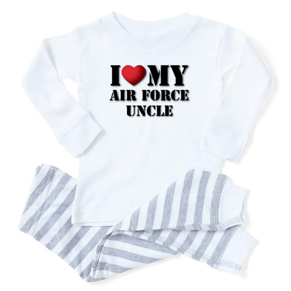 Air Force Uncle Baby Pajamas - Funny Military Themed Sleepwear for Infants & Toddlers - Perfect for Holidays, Family Gatherings & Military Appreciation Events