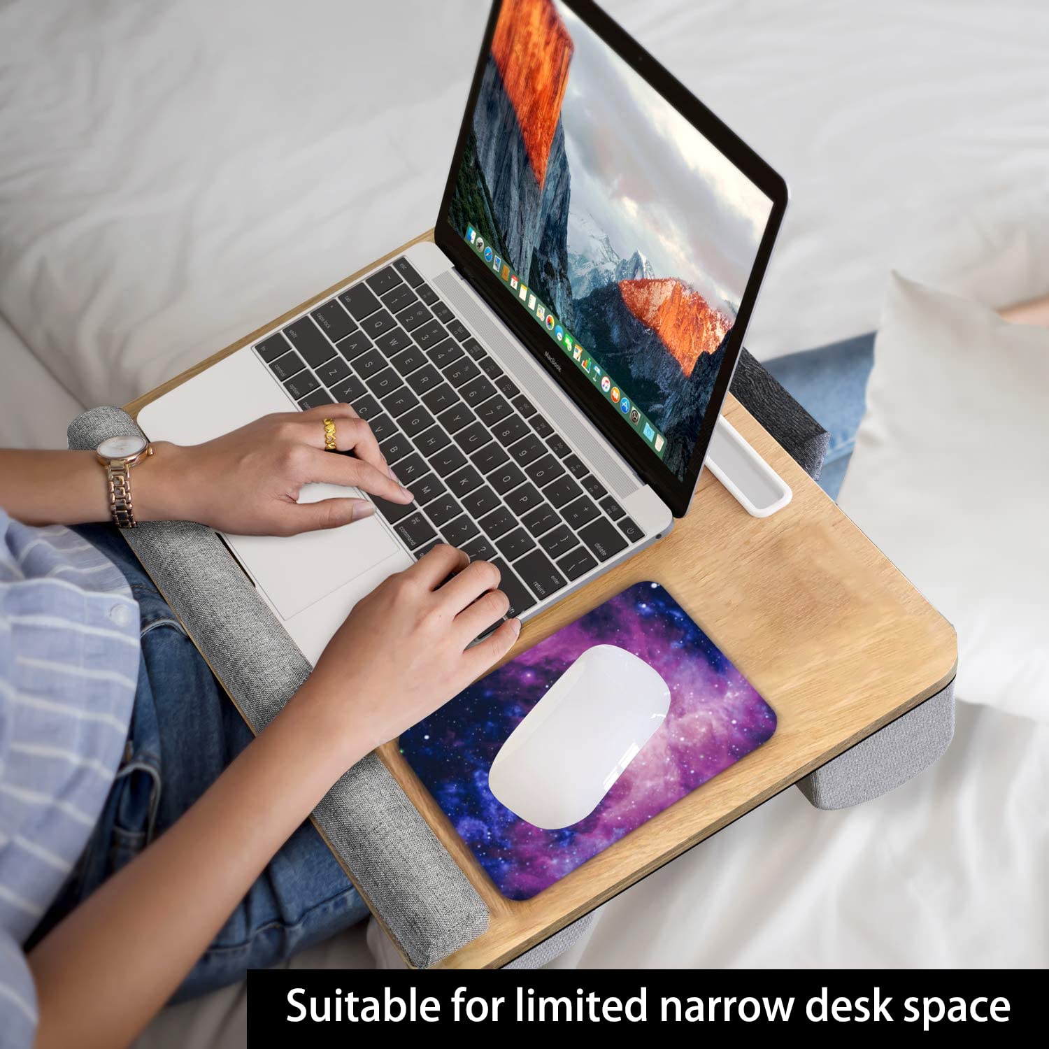 Audimi Small Mouse Pad 6x8 Inches - Mini Thick Non-Slip Mouse Pad for Laptop & Wireless Mouse - Portable, Washable Office & Travel Accessory - Purple Galaxy Design - Perfect for Home, Office & Gaming Setup