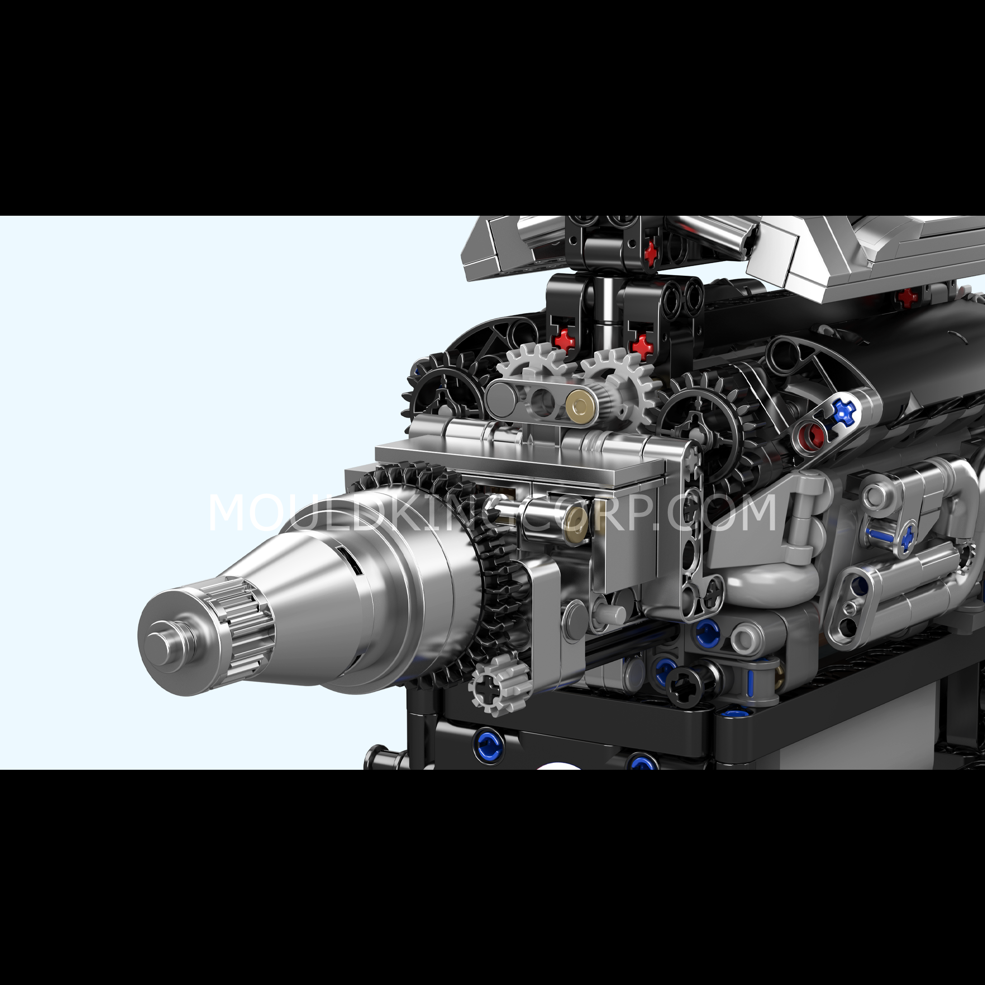 Mould King 10205 Motorized British Luxury V12 Engine Building Kit - 733 Pieces STEM Toy for Adults & Teens | Perfect for Model Car Enthusiasts & Engineering Hobbyists