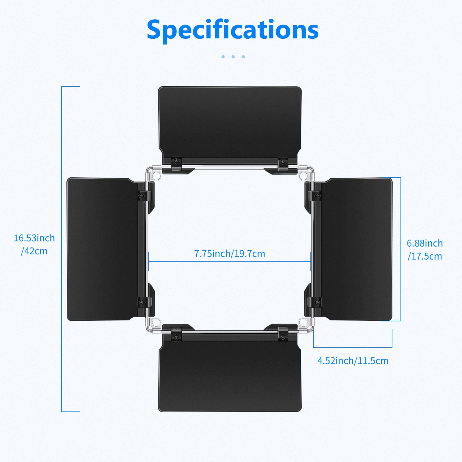 Professional NEEWER LED Video Light Barn Door for 480 LED Light Panel - Perfect for Studio Photography, YouTube Videos & Film Production