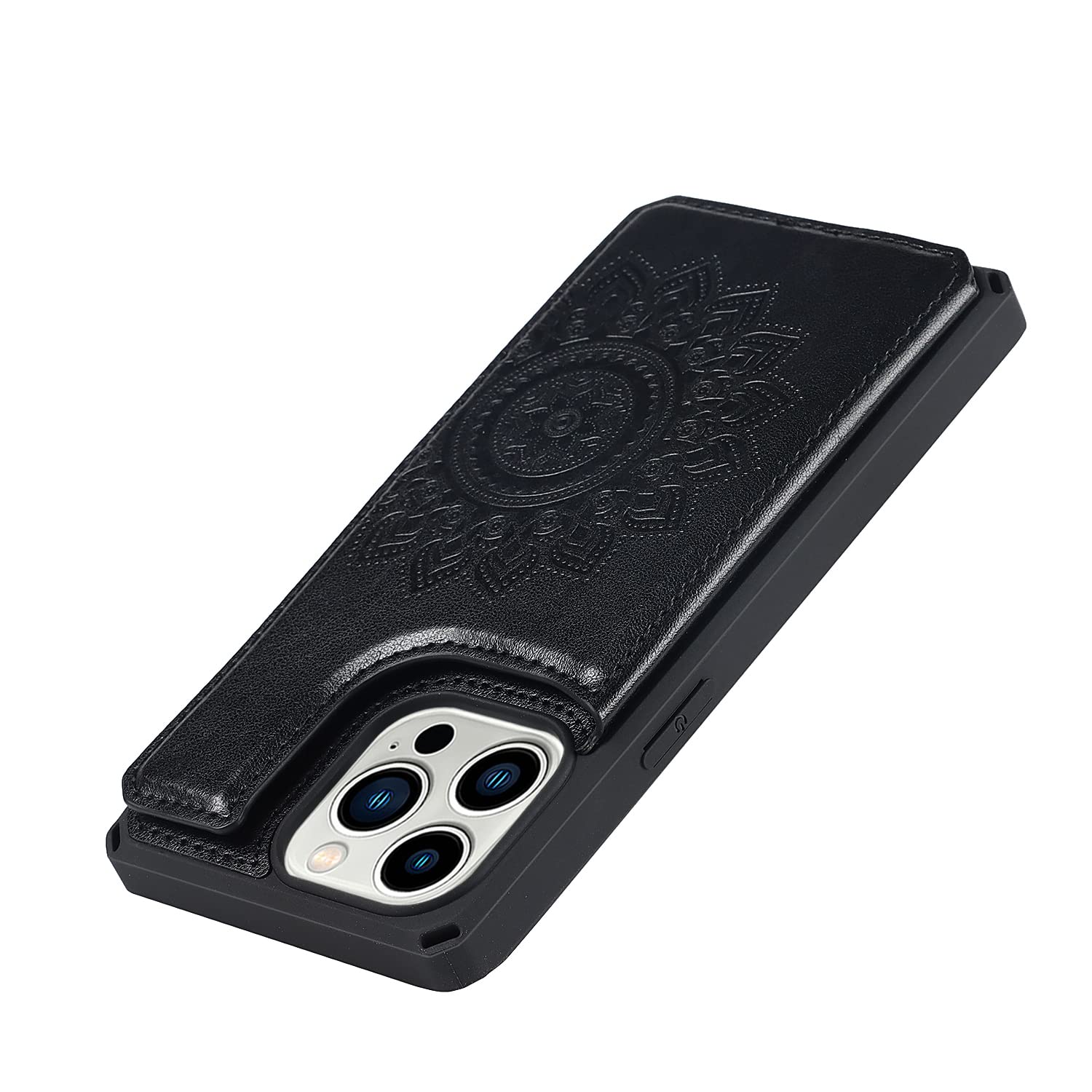 RFID Blocking PU Leather Wallet Case for iPhone 13 Pro (6.1