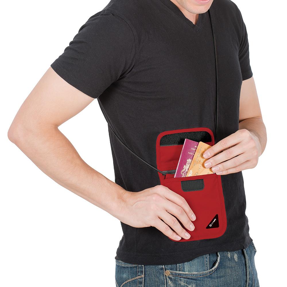 Pacsafe Coversafe X75 Anti-Theft RFID Blocking Security Neck Pouch for Travel, Commuting & Daily Use - Protect Passport, Credit Cards & Valuables