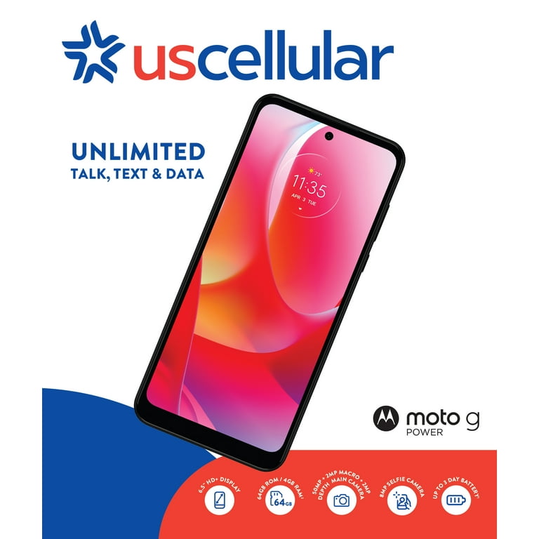 Unlocked Moto G Power Smartphone by Motorola - 4GB RAM 64GB Storage, 16MP Camera - Perfect for US Users | Ideal for Streaming, Gaming & Long Battery Life