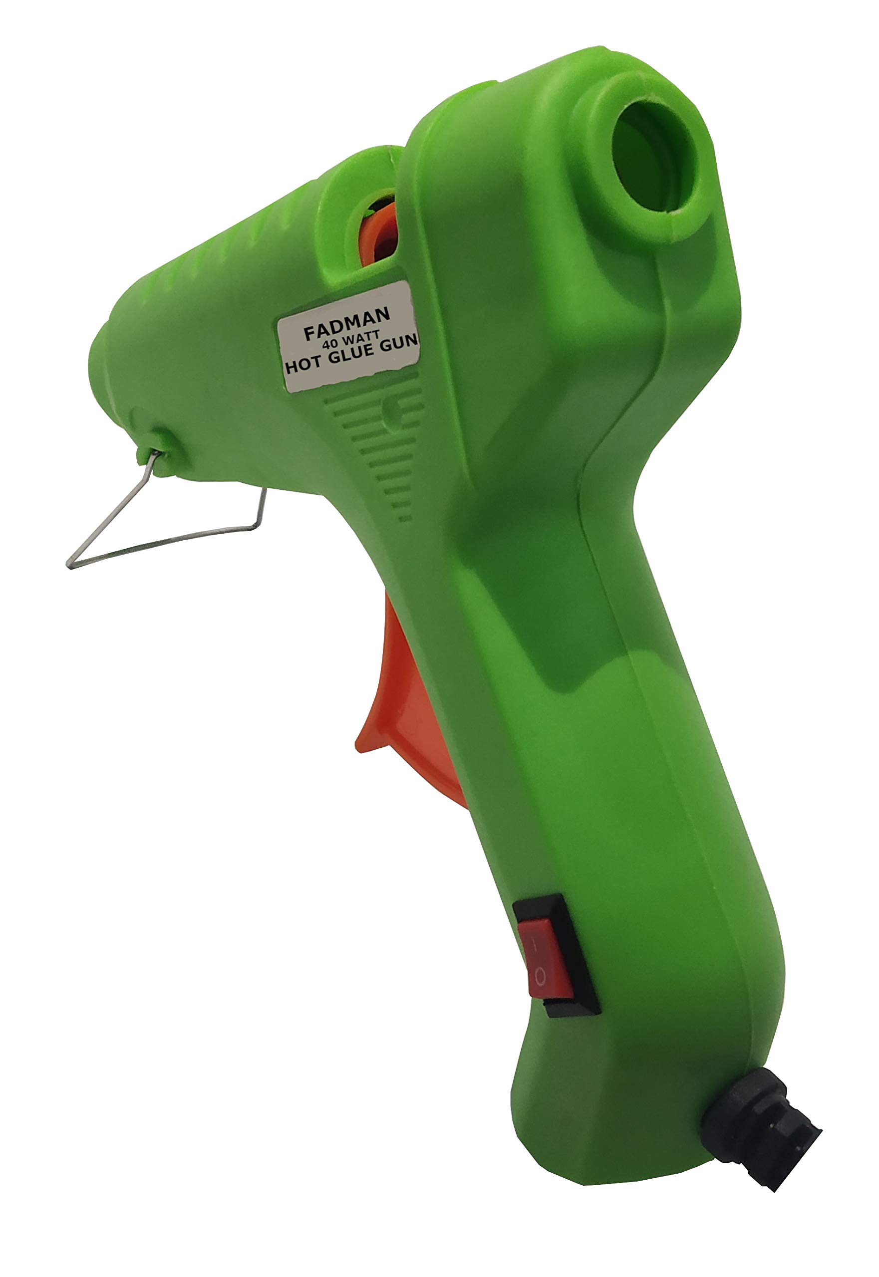 FADMAN 40W Hot Melt Glue Gun with On/Off Switch - Includes 6 Transparent Glue Sticks for DIY Crafts, Home Repairs & School Projects
