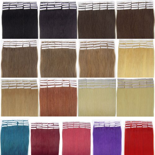Premium Brazilian Remy Human Hair Extensions 7A Grade - 26 Inch 40Pcs Seamless Tape-in Skin Weft (140g, Dark Brown #02) for Women - Perfect for Daily Wear, Parties & Special Occasions